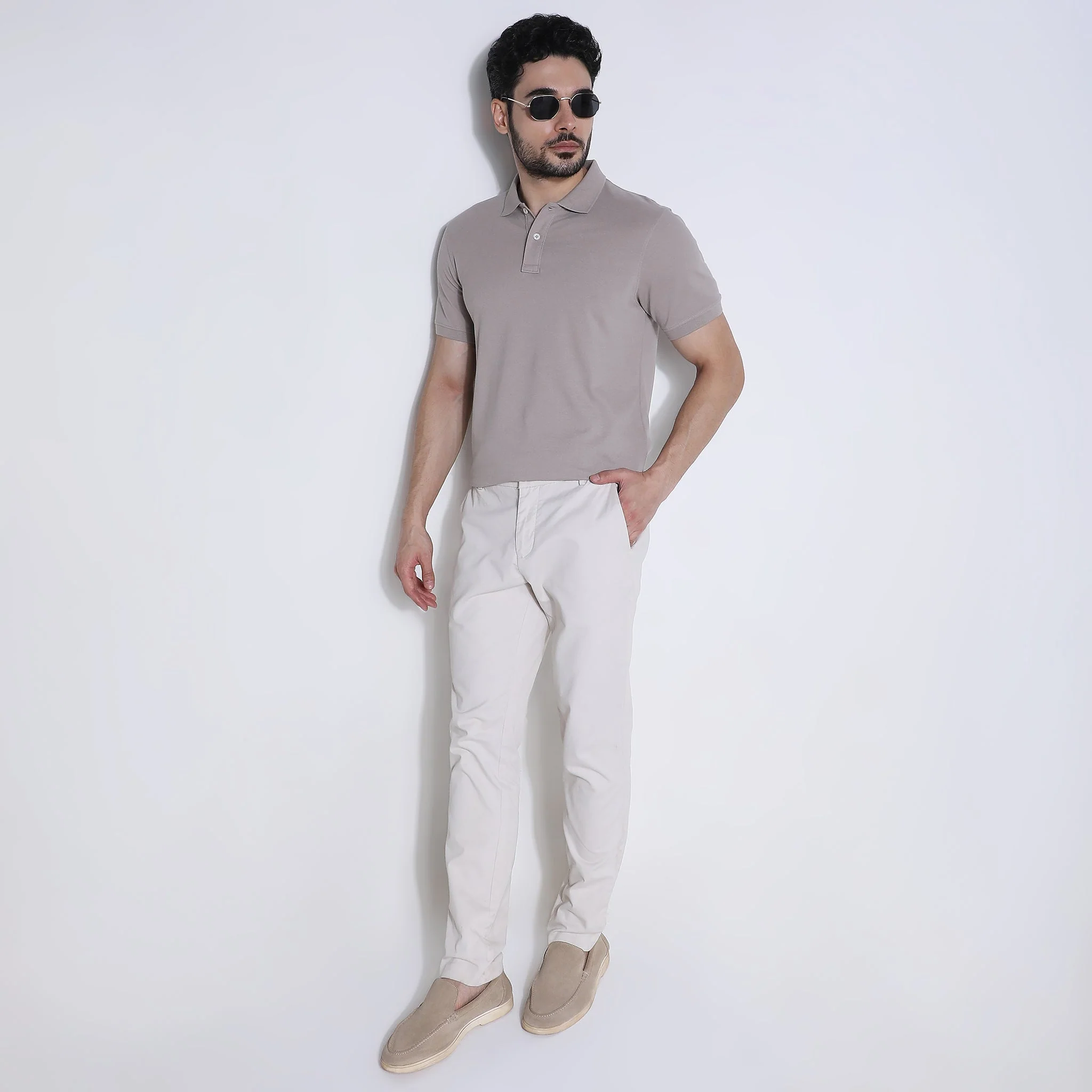 Double Dyed Polo™ T-Shirt With Anti-Curl Collar Pique Knit - Image 13