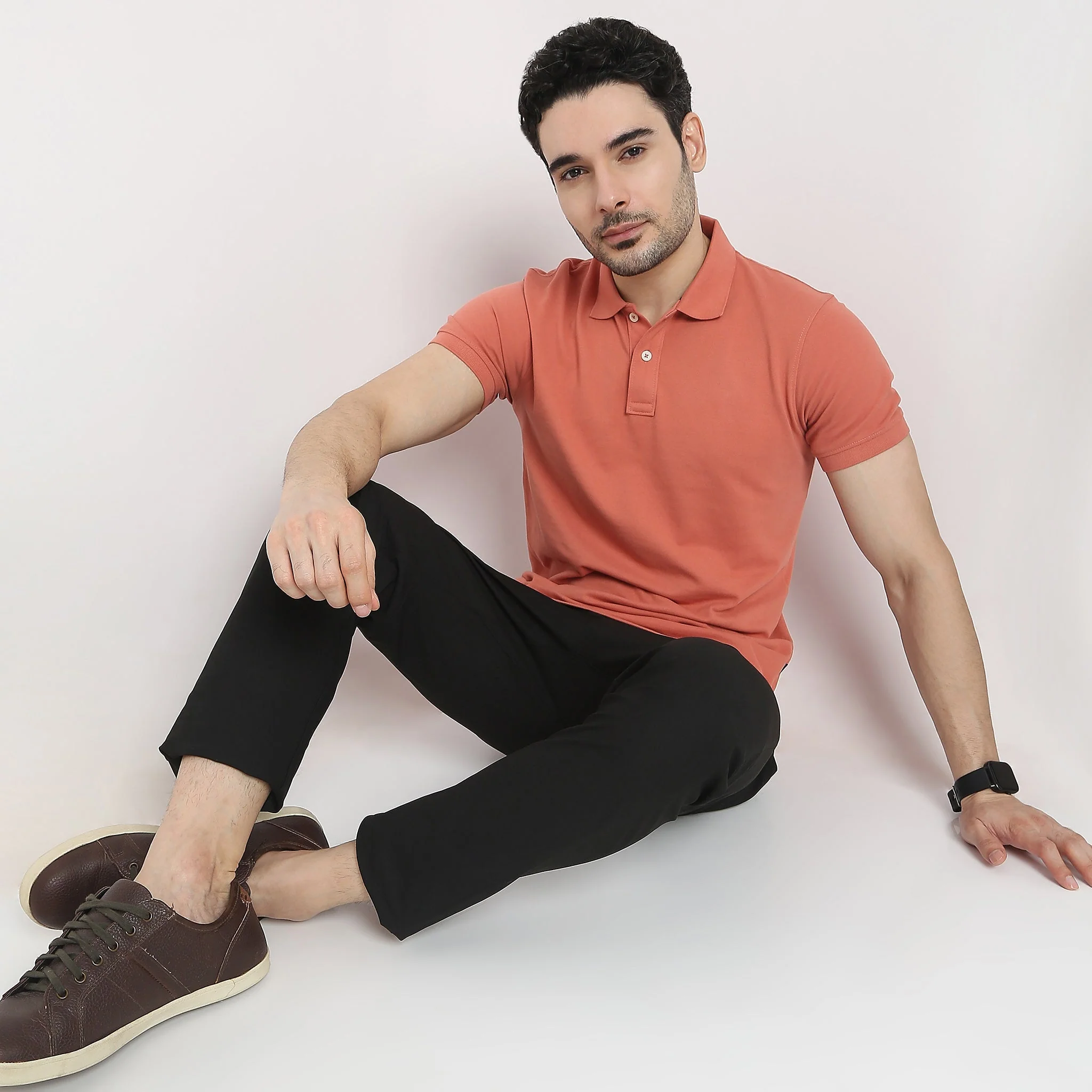 Double Dyed Polo™ T-Shirt With Anti-Curl Collar Pique Knit - Image 21