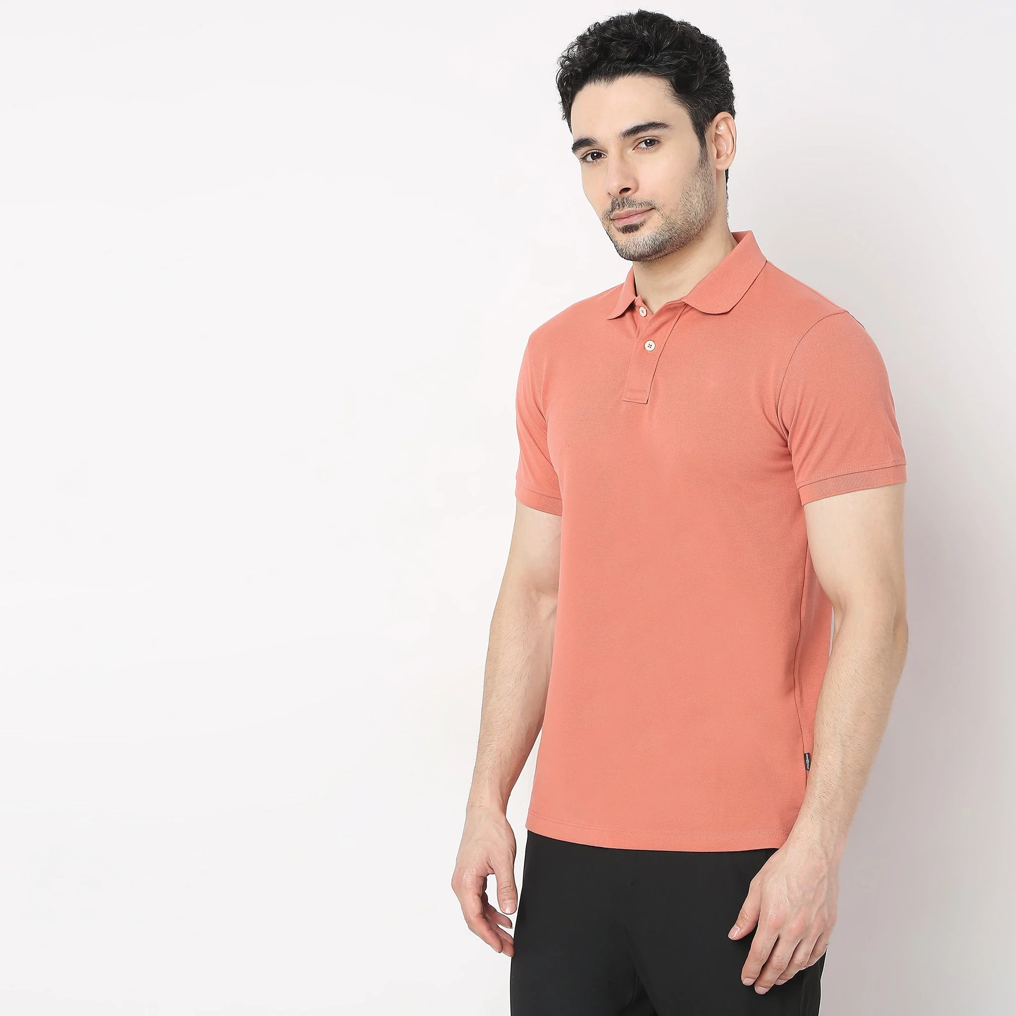 Double Dyed Polo™ T-Shirt With Anti-Curl Collar Pique Knit - Image 22
