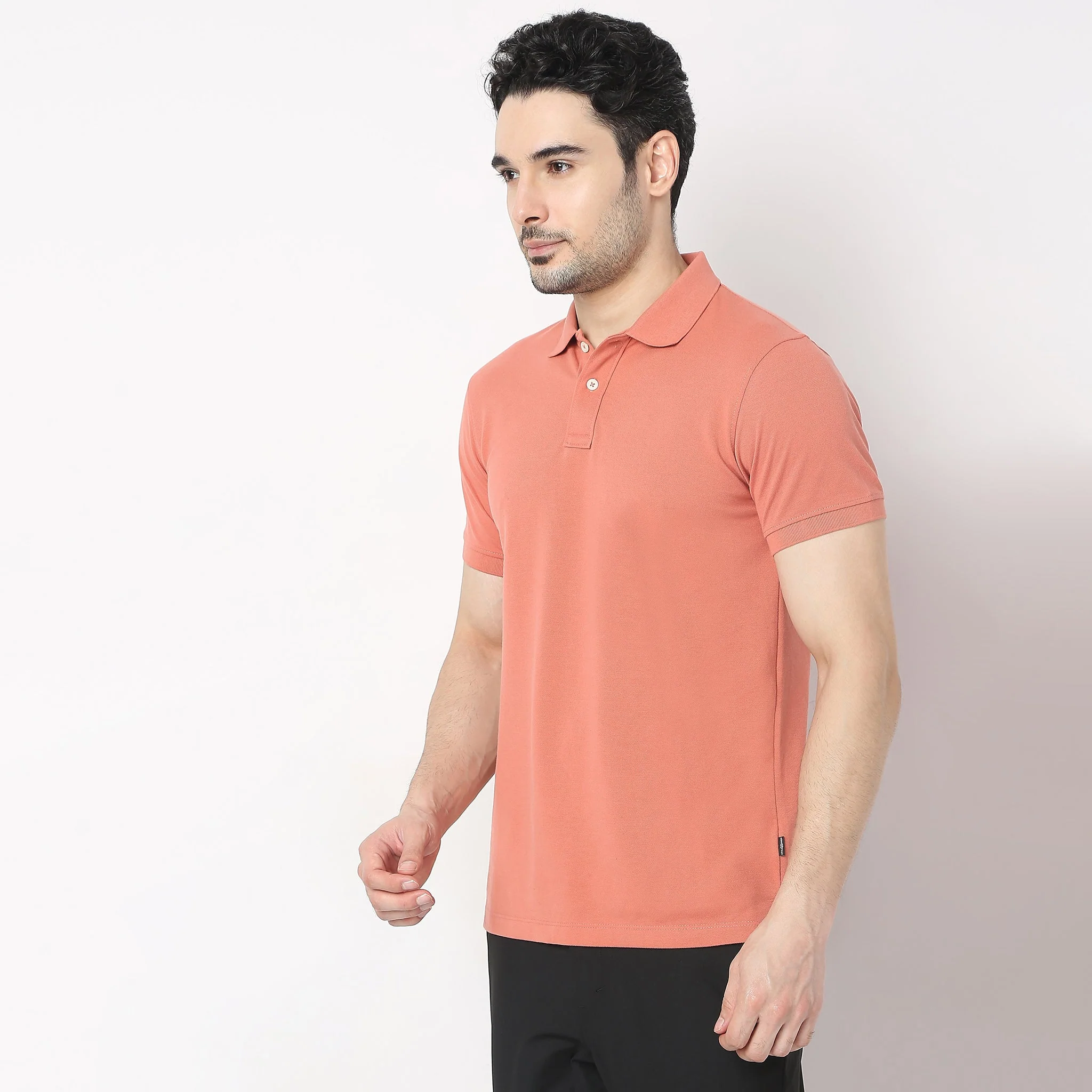 Double Dyed Polo™ T-Shirt With Anti-Curl Collar Pique Knit - Image 25