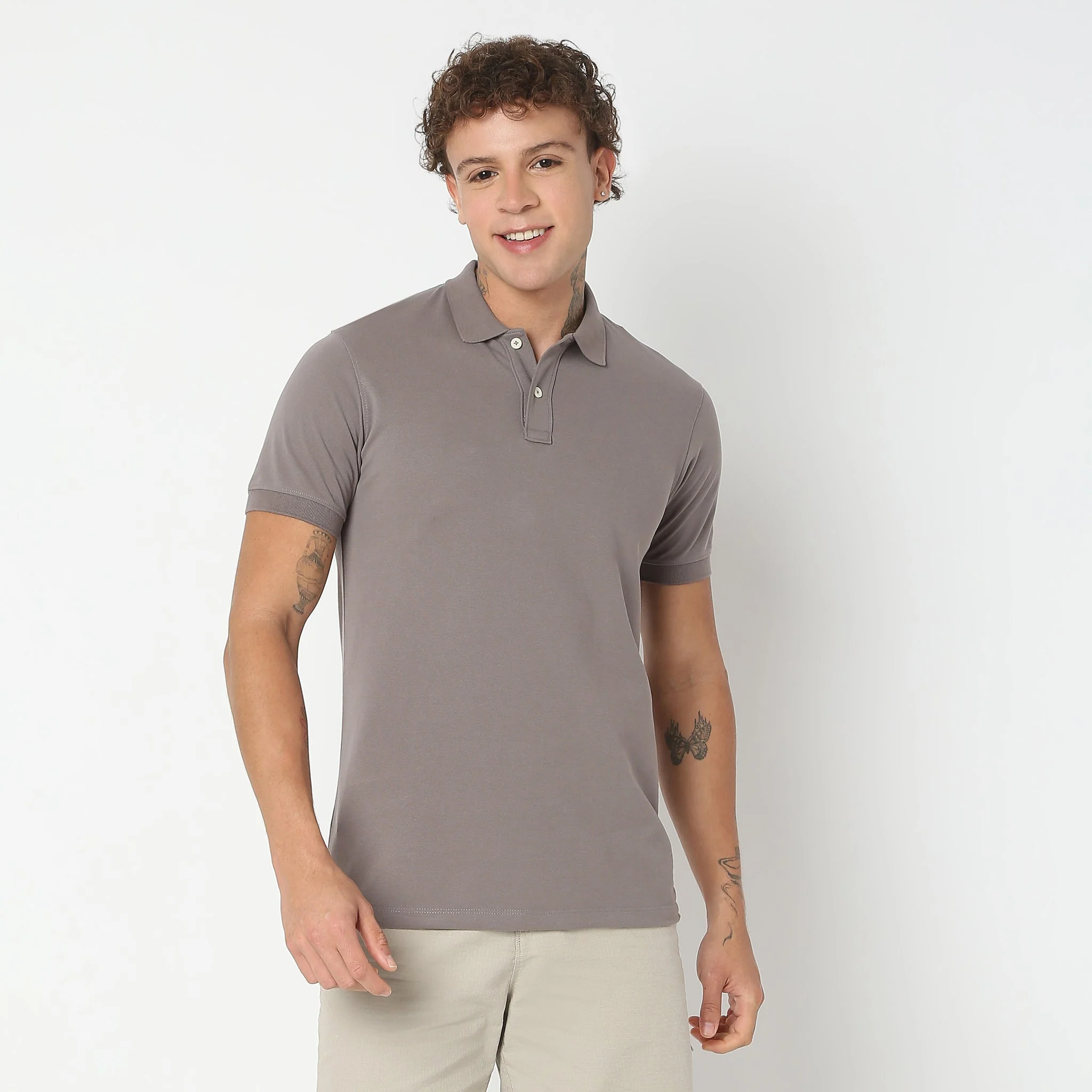 Double Dyed Polo™ T-Shirt With Anti-Curl Collar Pique Knit - Image 30