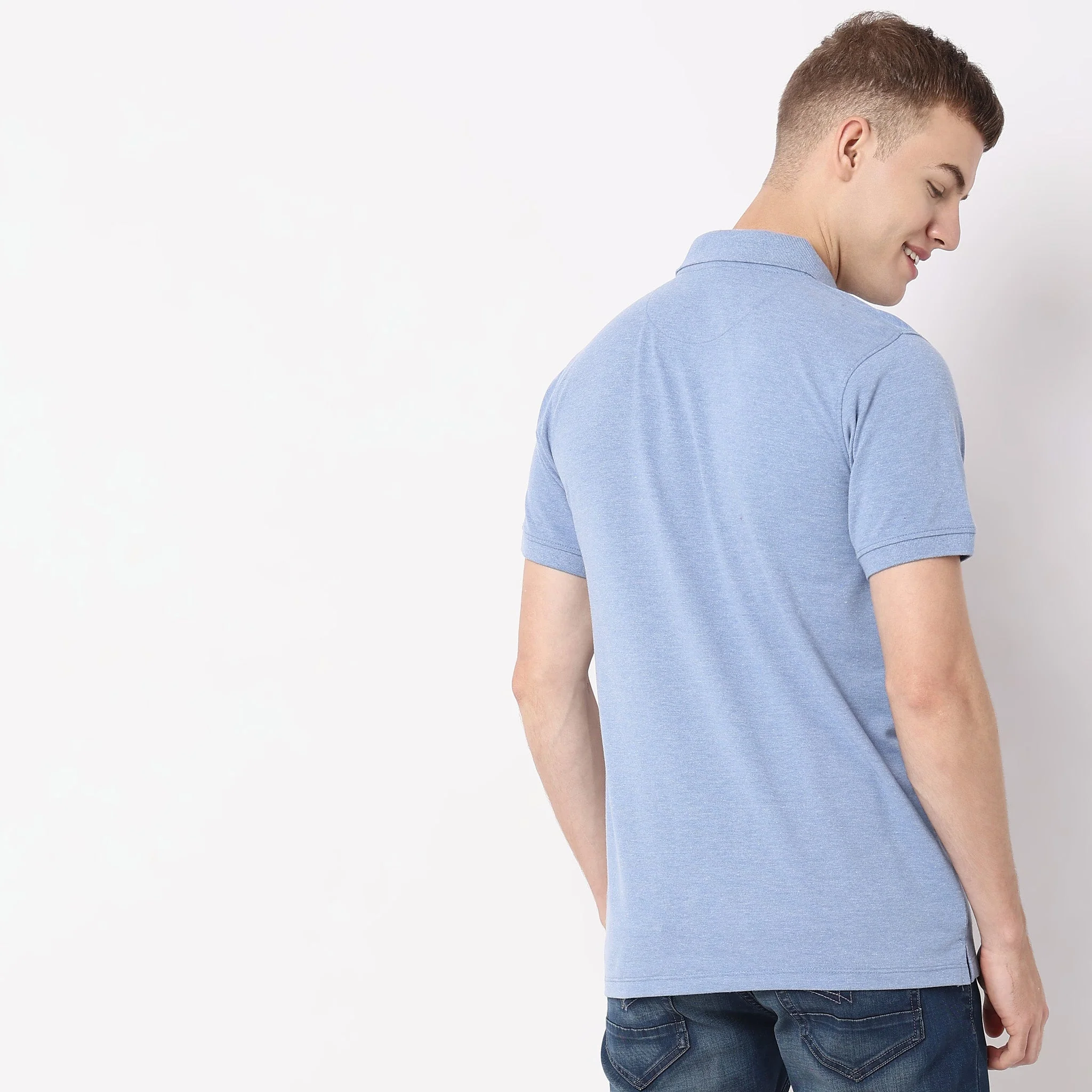 Double Dyed Polo™ T-Shirt With Anti-Curl Collar Pique Knit - Image 33