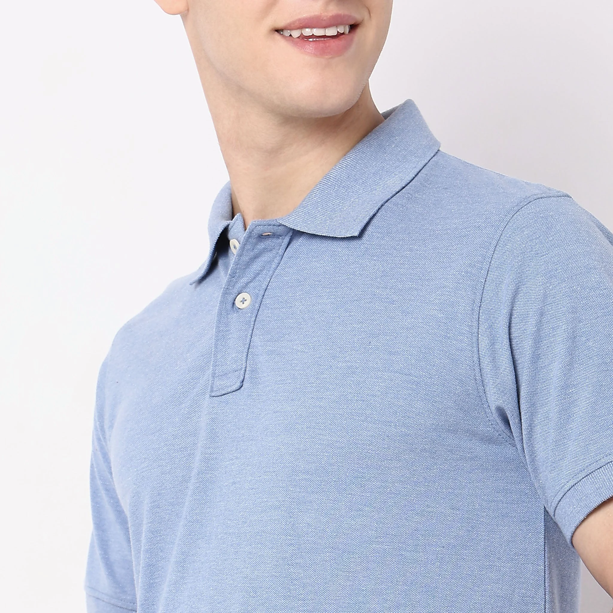 Double Dyed Polo™ T-Shirt With Anti-Curl Collar Pique Knit - Image 34