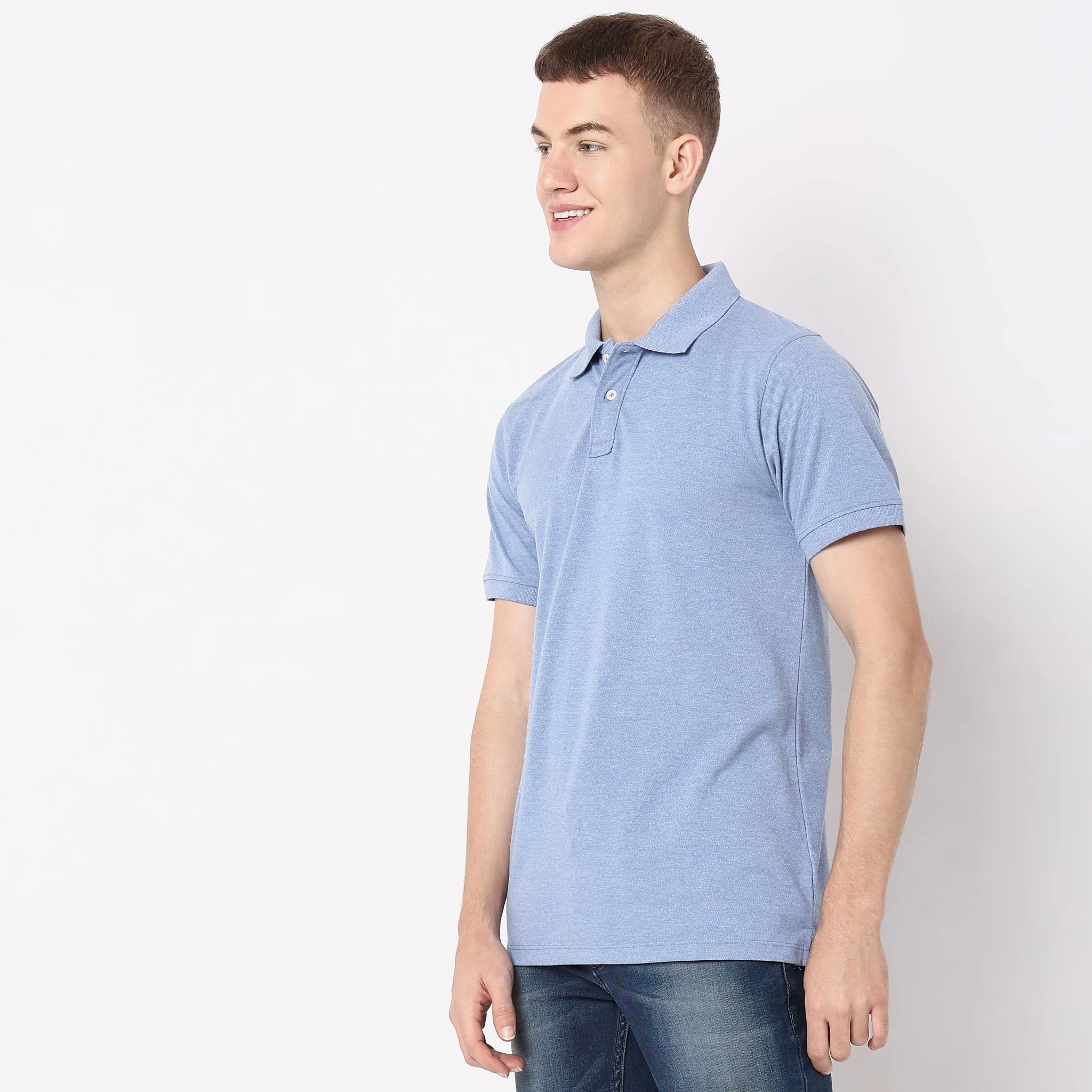 Double Dyed Polo™ T-Shirt With Anti-Curl Collar Pique Knit - Image 35
