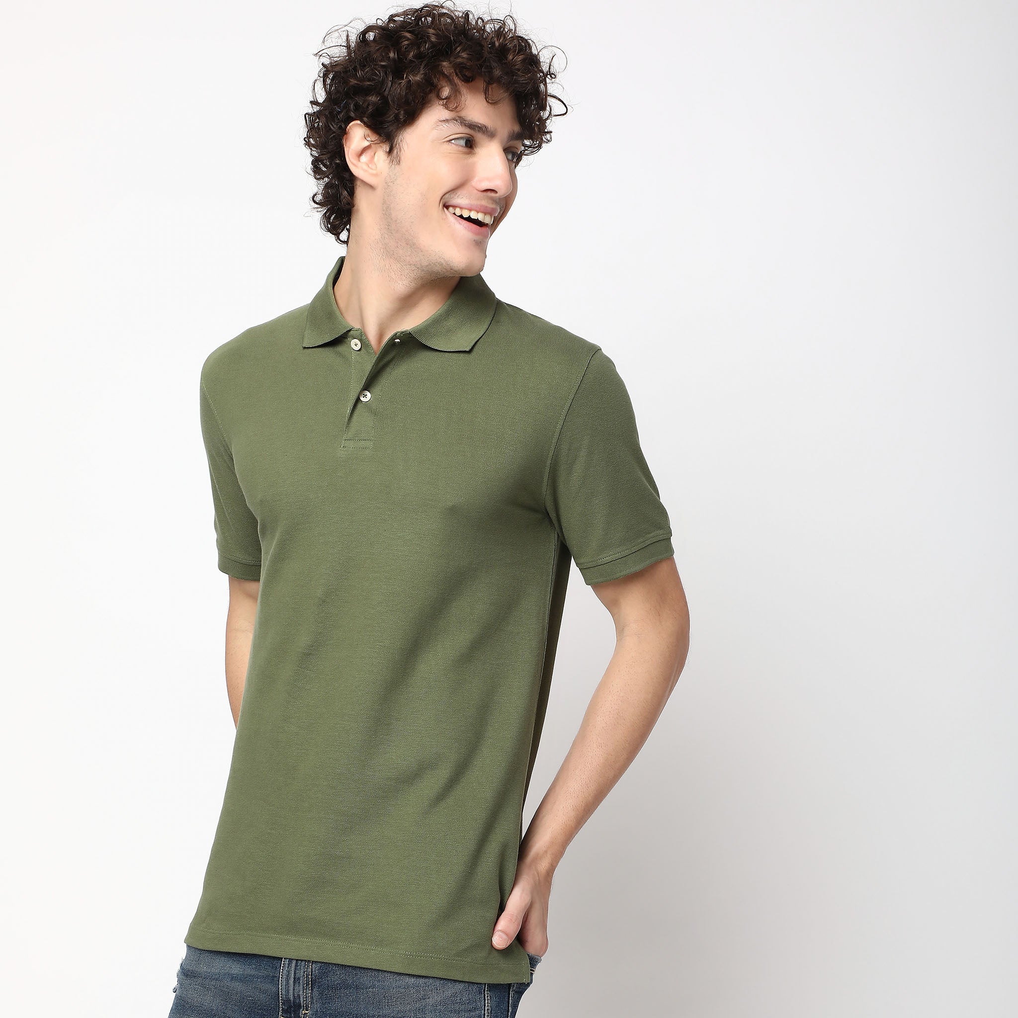 Double Dyed Polo™ T-Shirt With Anti-Curl Collar Pique Knit - Image 37