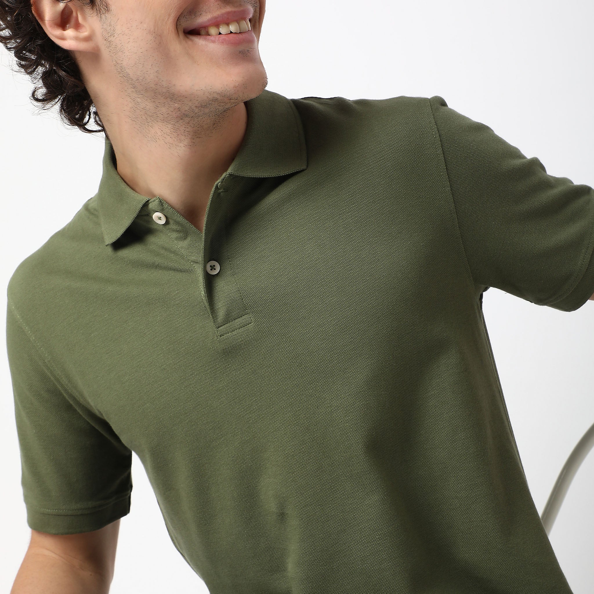 Double Dyed Polo™ T-Shirt With Anti-Curl Collar Pique Knit - Image 39