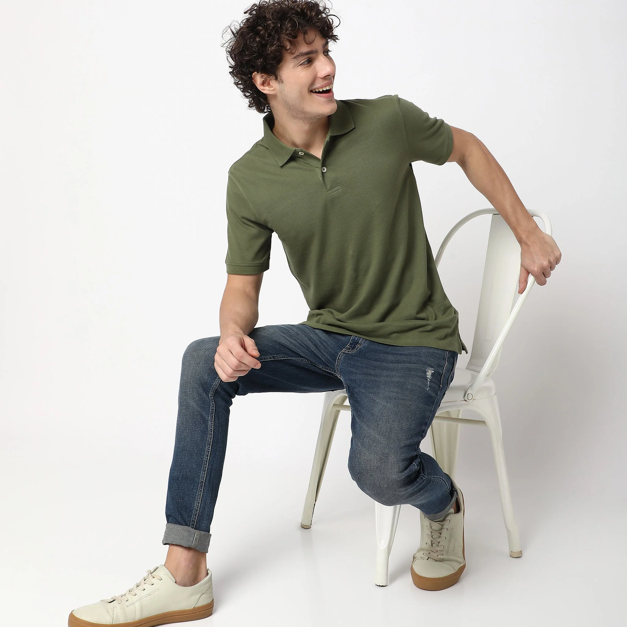Double Dyed Polo™ T-Shirt With Anti-Curl Collar Pique Knit - Image 40