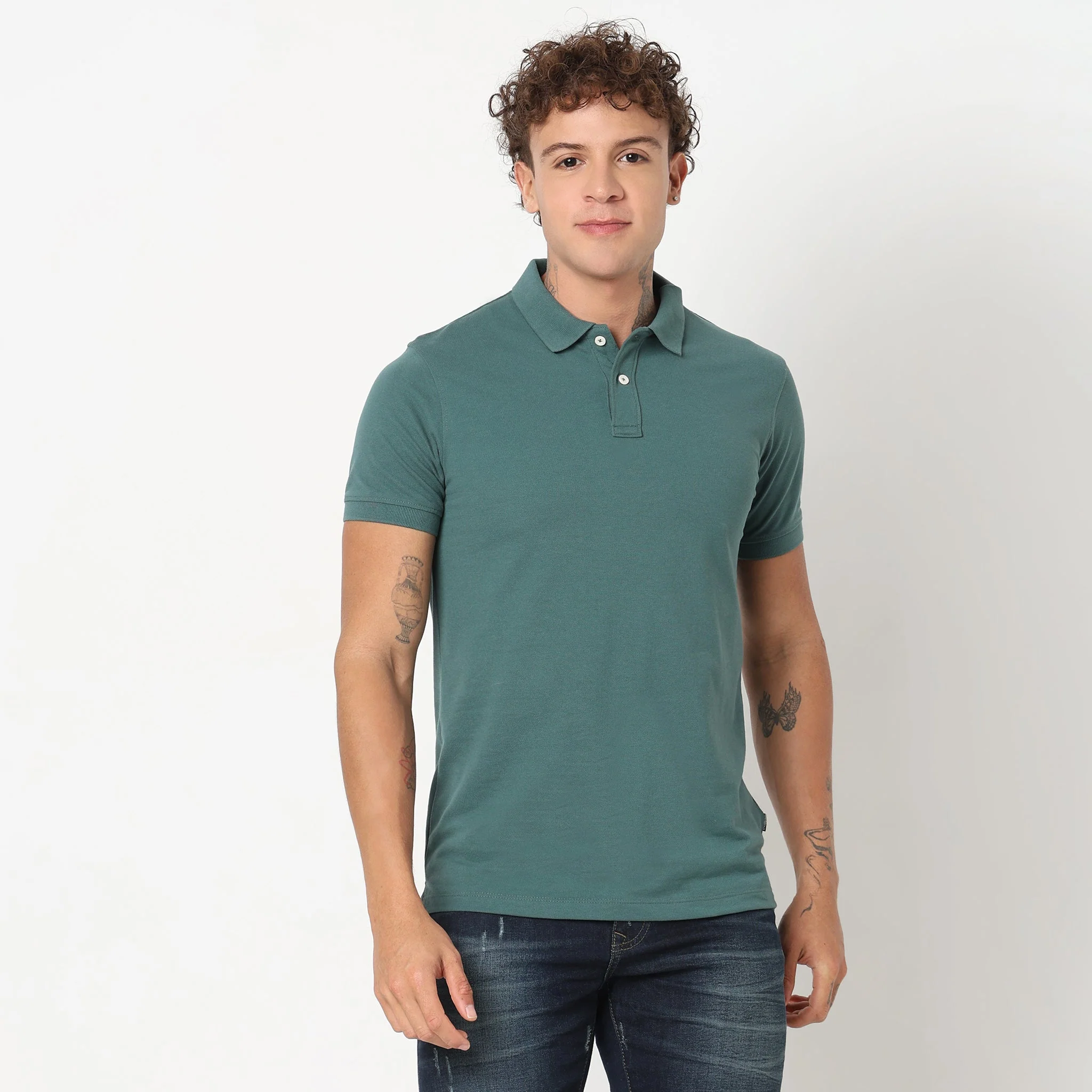Double Dyed Polo™ T-Shirt With Anti-Curl Collar Pique Knit - Image 42