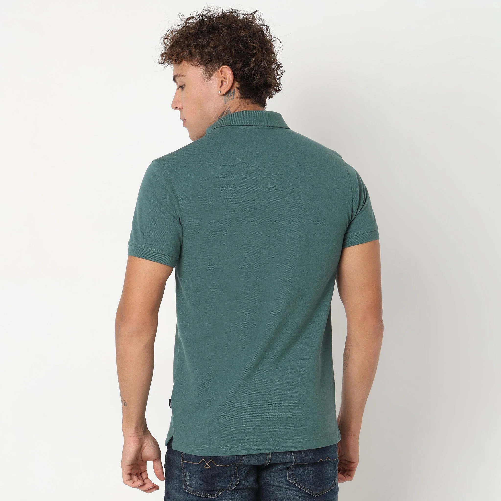 Double Dyed Polo™ T-Shirt With Anti-Curl Collar Pique Knit - Image 43