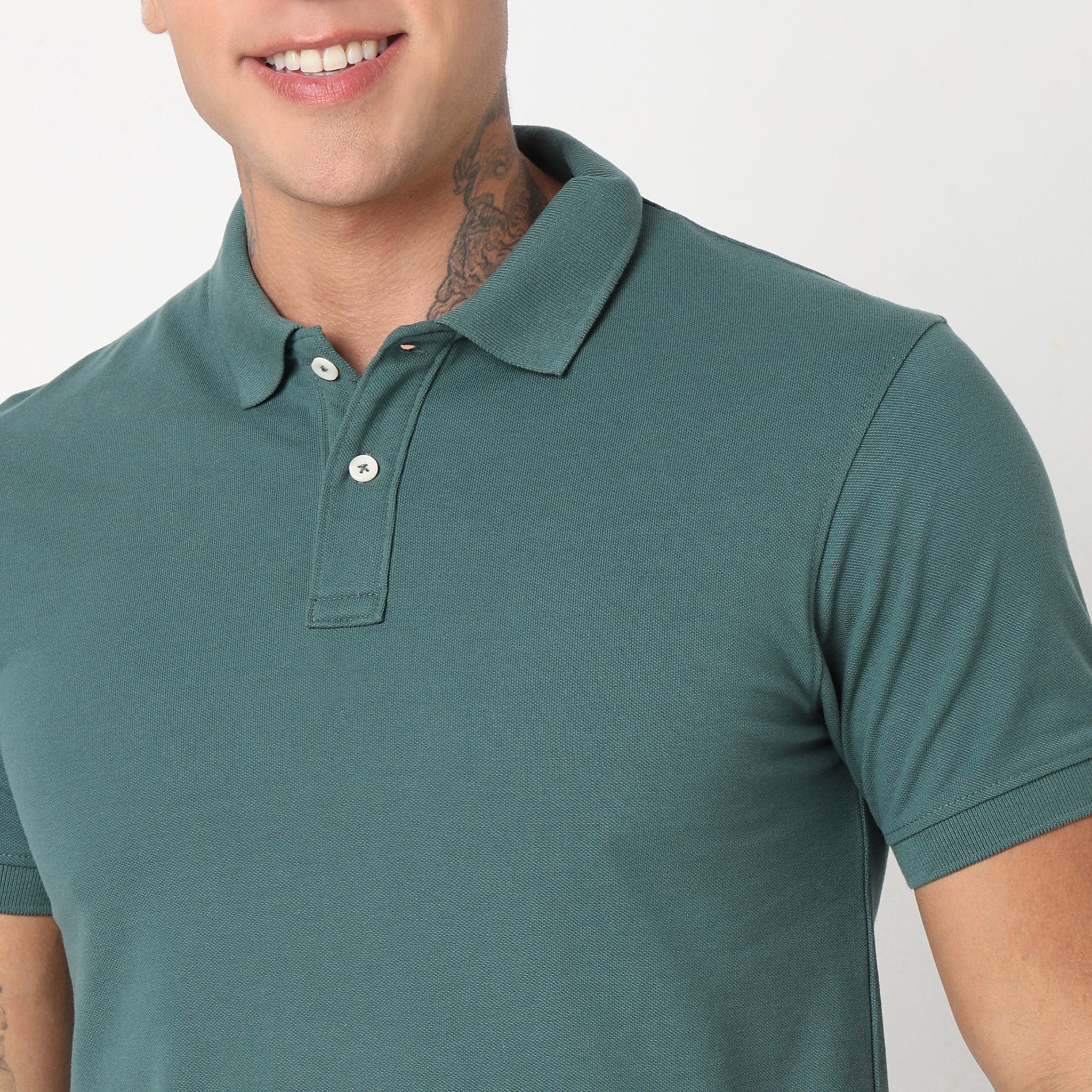 Double Dyed Polo™ T-Shirt With Anti-Curl Collar Pique Knit - Image 44