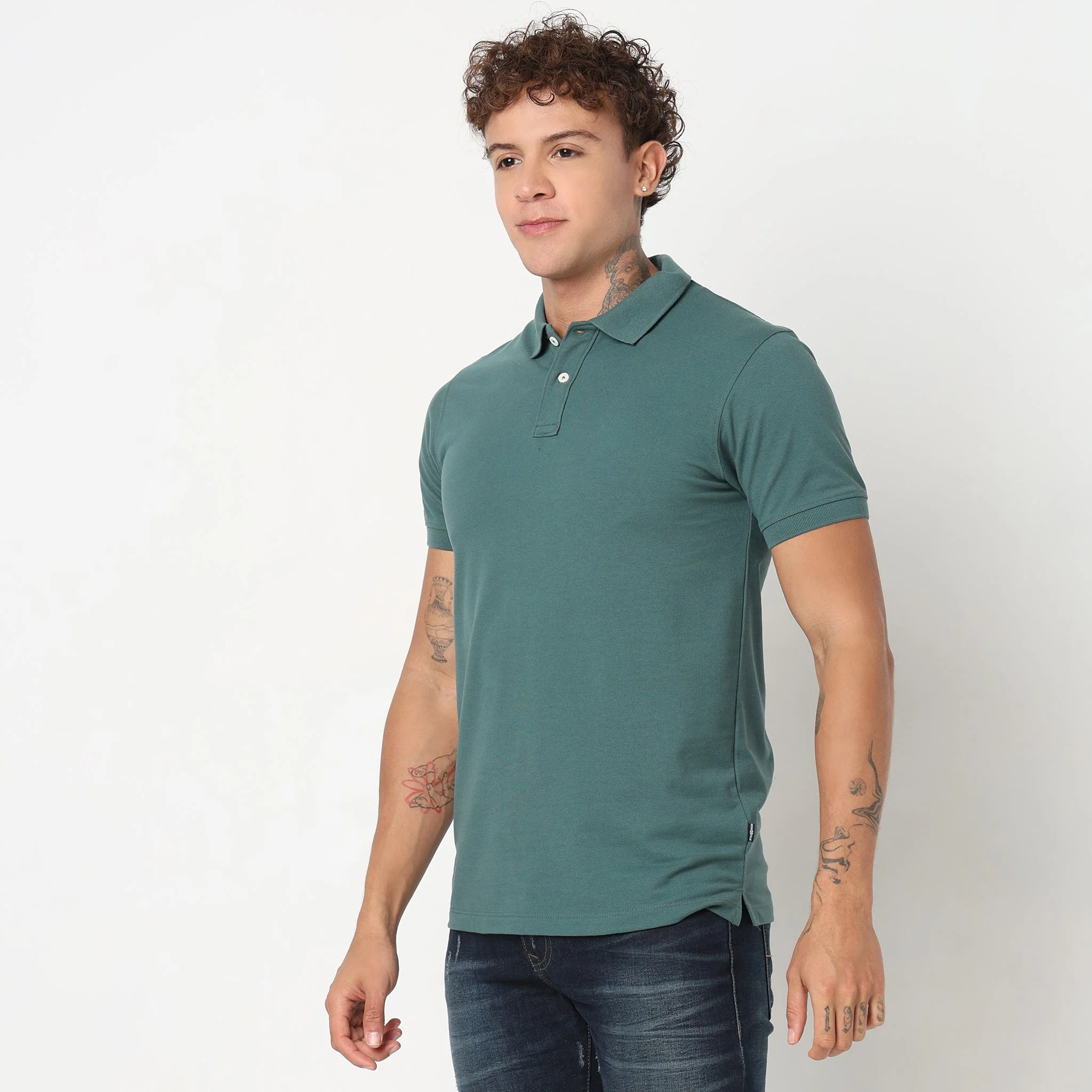 Double Dyed Polo™ T-Shirt With Anti-Curl Collar Pique Knit - Image 45