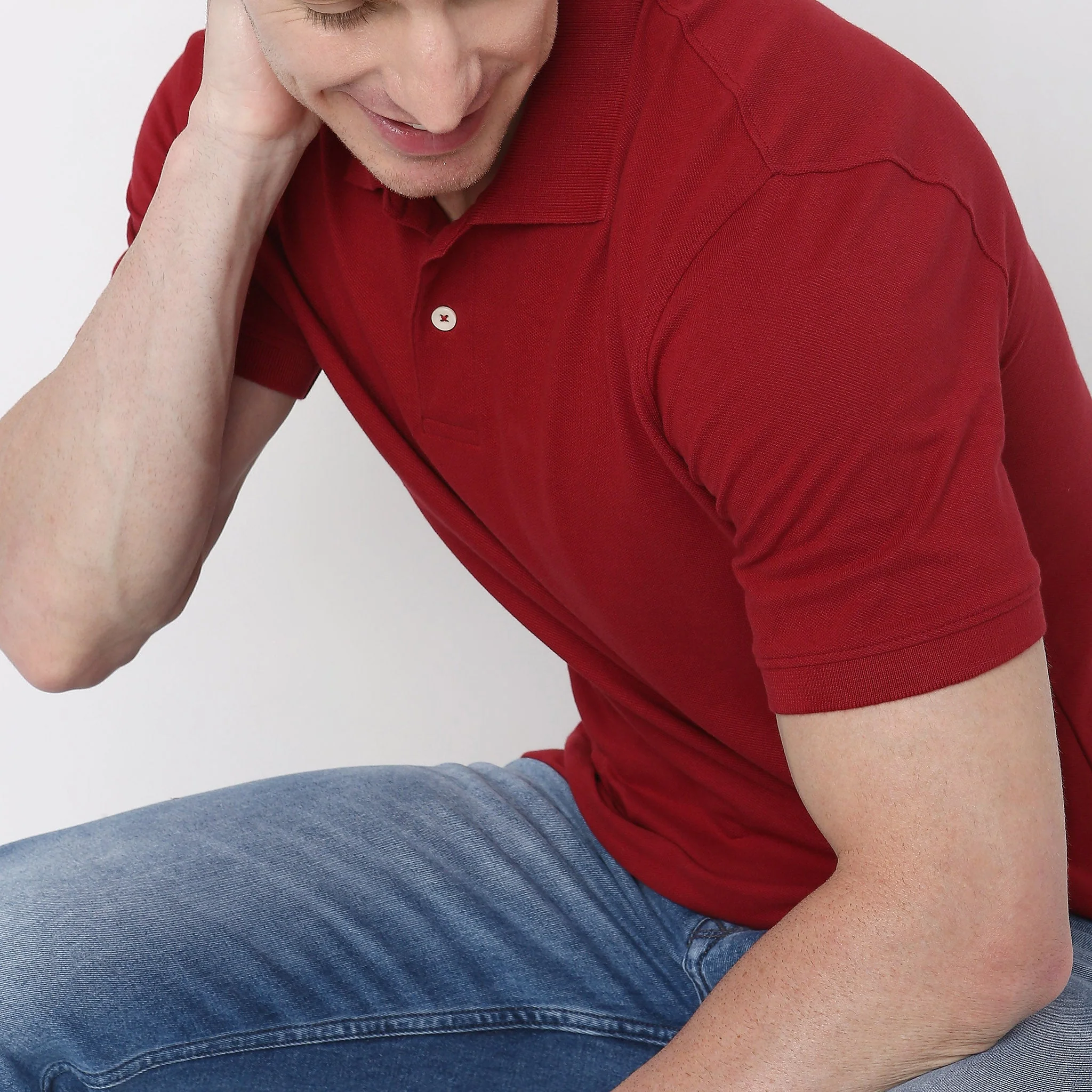 Double Dyed Polo™ T-Shirt With Anti-Curl Collar Pique Knit - Image 49