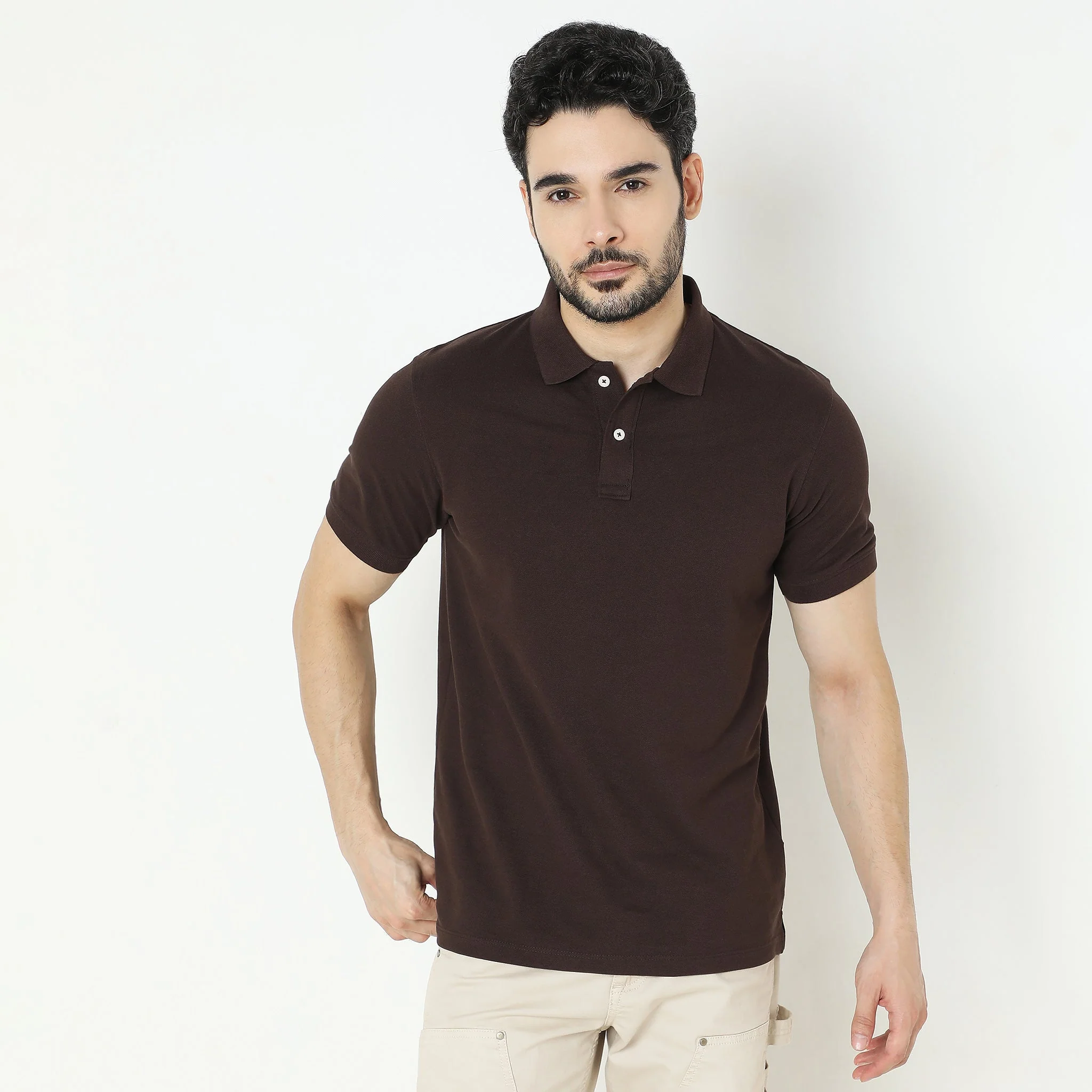 Double Dyed Polo™ T-Shirt With Anti-Curl Collar Pique Knit - Image 52