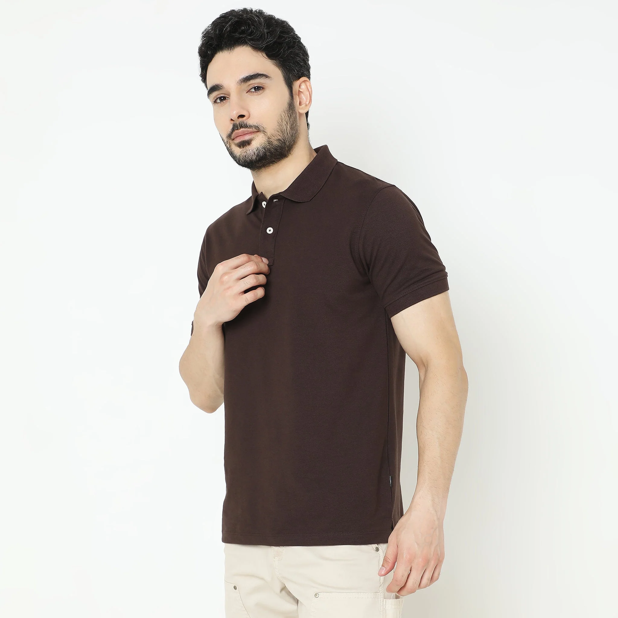 Double Dyed Polo™ T-Shirt With Anti-Curl Collar Pique Knit - Image 55