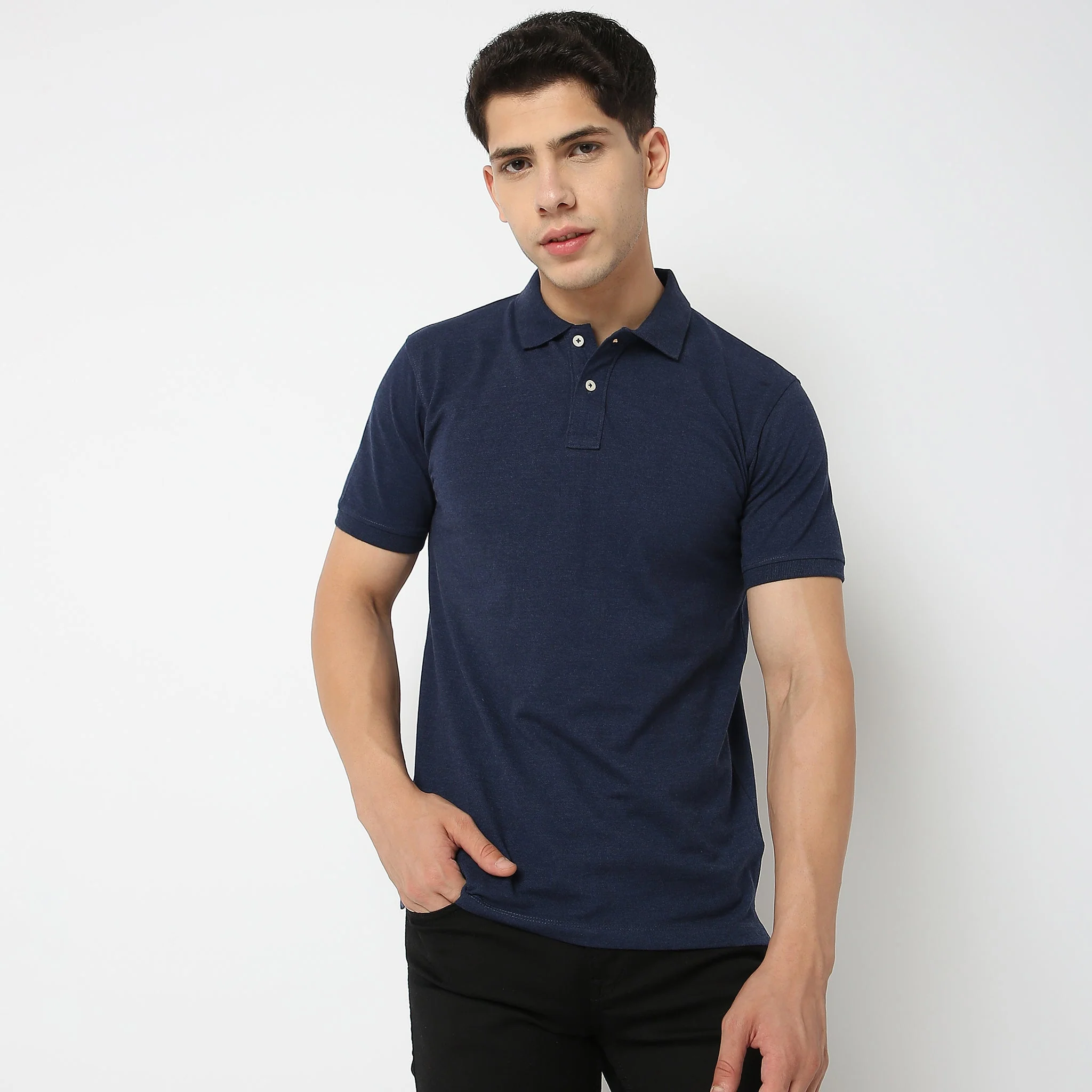 Double Dyed Polo™ T-Shirt With Anti-Curl Collar Pique Knit - Image 6