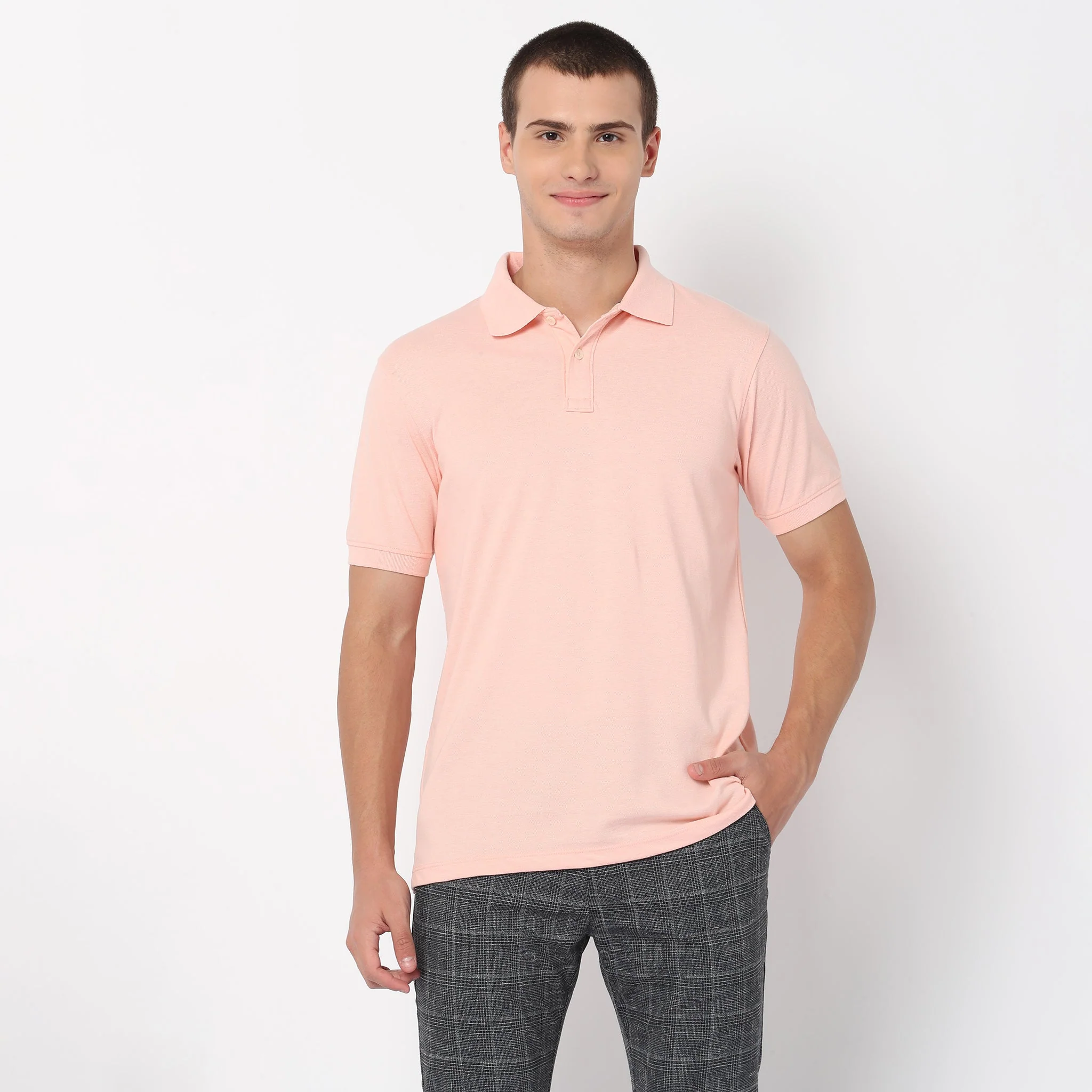 Double Dyed Polo™ T-Shirt With Anti-Curl Collar Pique Knit - Image 62