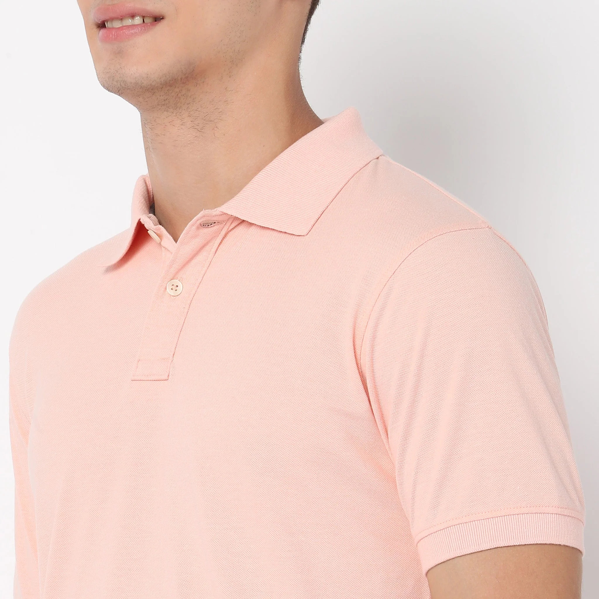 Double Dyed Polo™ T-Shirt With Anti-Curl Collar Pique Knit - Image 64