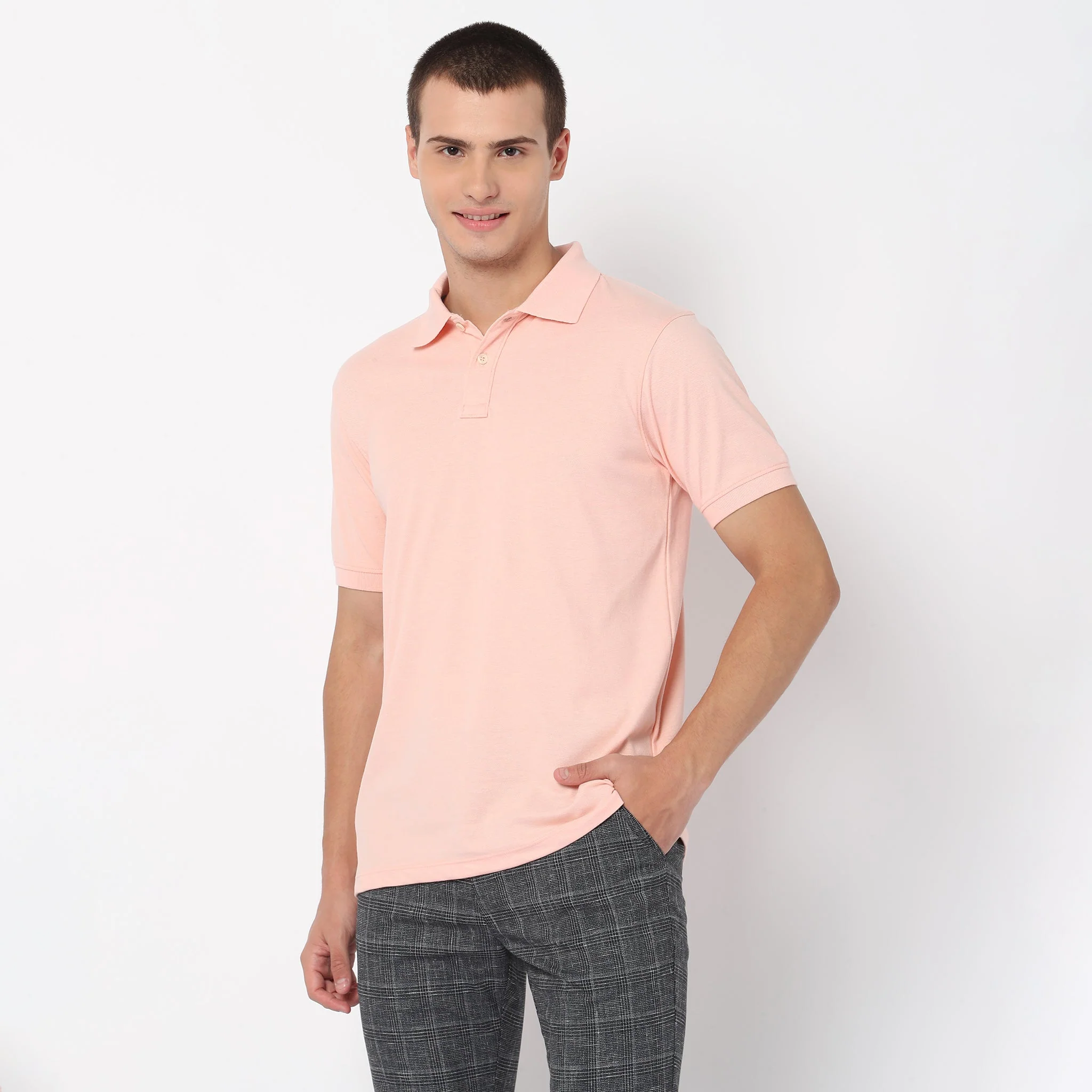 Double Dyed Polo™ T-Shirt With Anti-Curl Collar Pique Knit - Image 65
