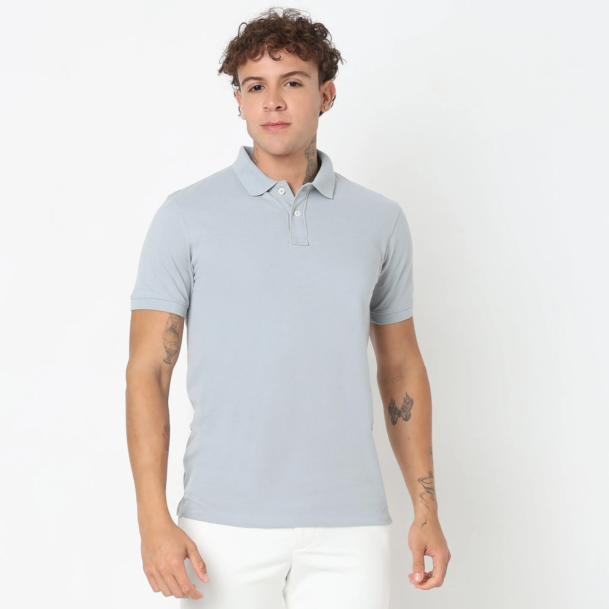 Double Dyed Polo™ T-Shirt With Anti-Curl Collar Pique Knit - Image 67