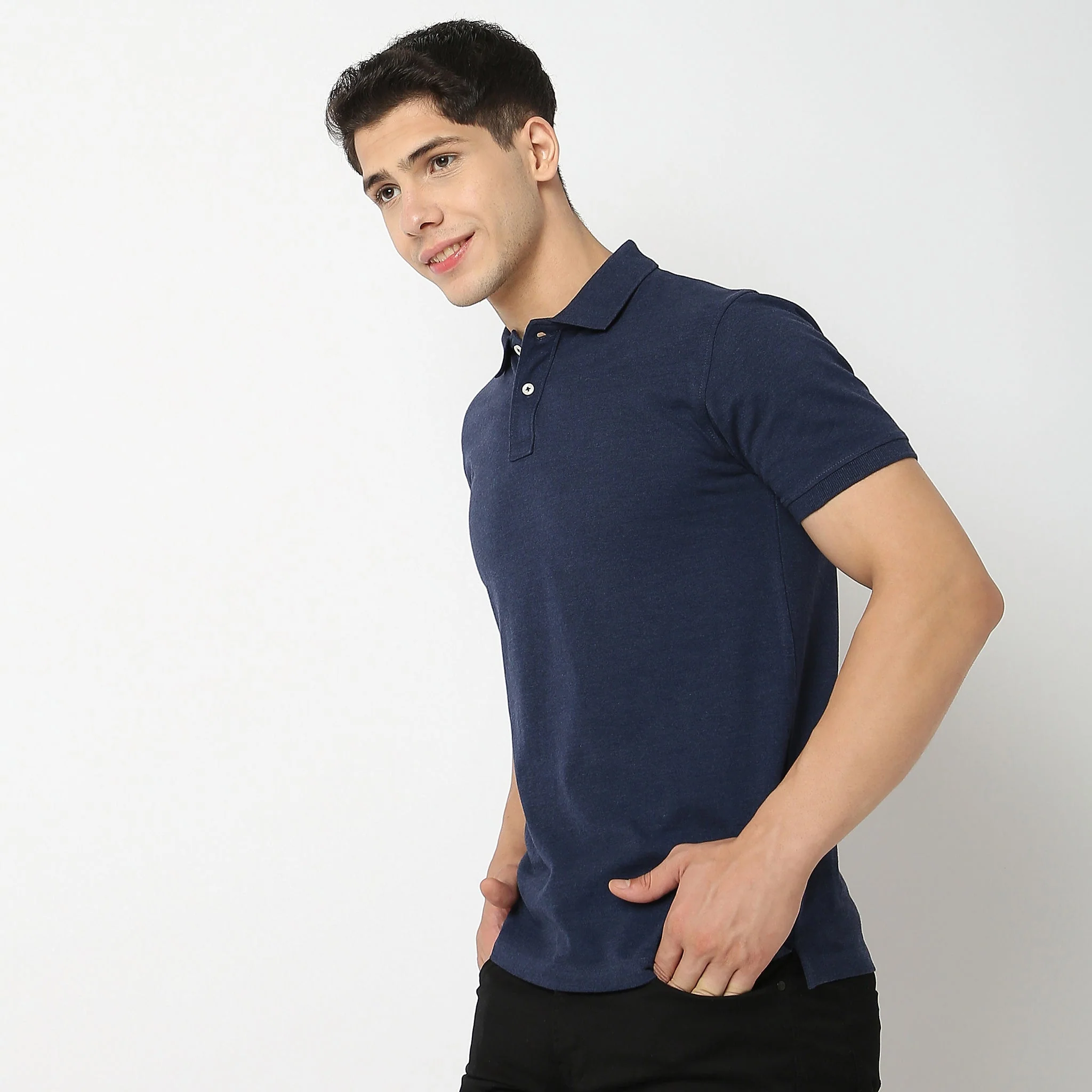 Double Dyed Polo™ T-Shirt With Anti-Curl Collar Pique Knit - Image 7