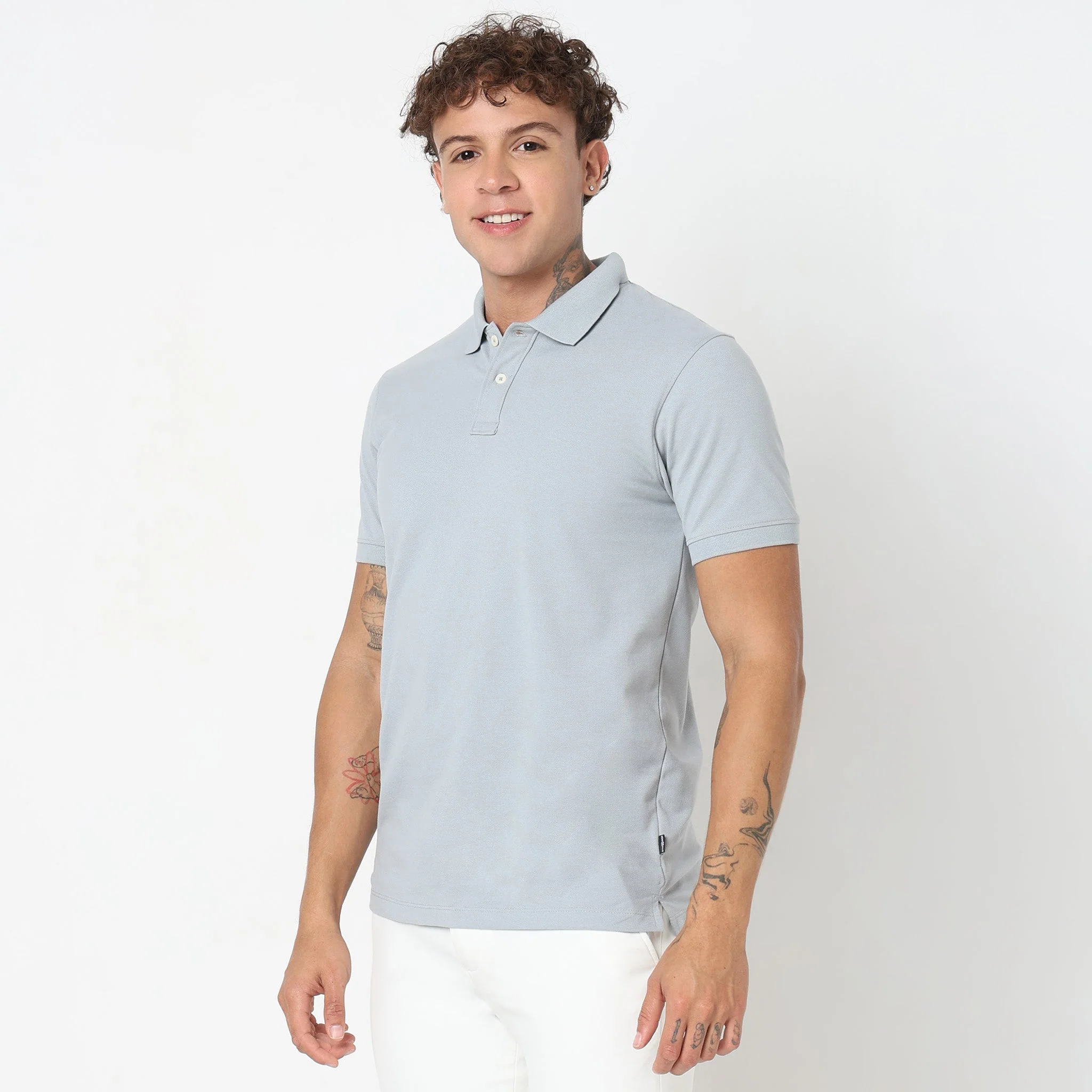 Double Dyed Polo™ T-Shirt With Anti-Curl Collar Pique Knit - Image 70