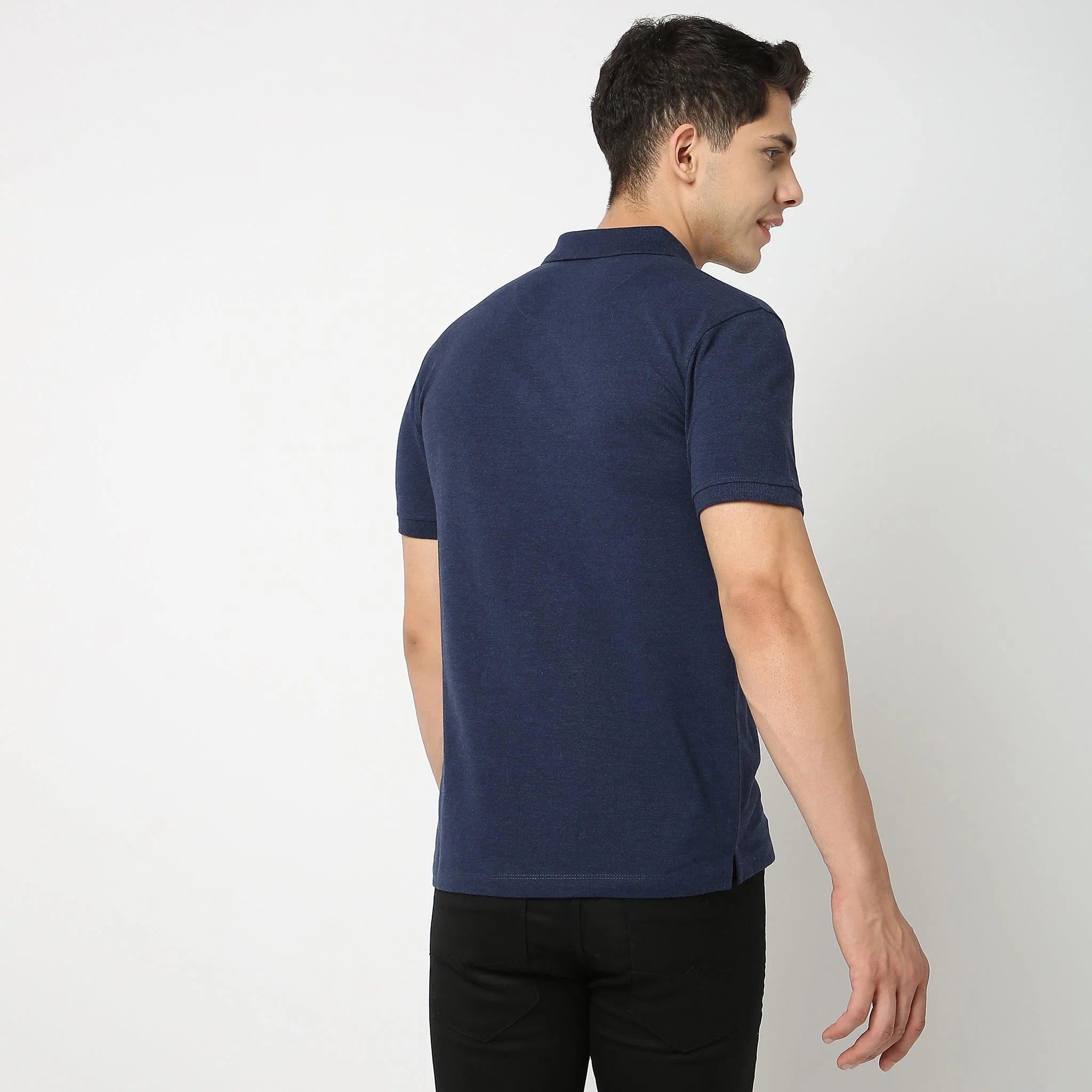 Double Dyed Polo™ T-Shirt With Anti-Curl Collar Pique Knit - Image 8