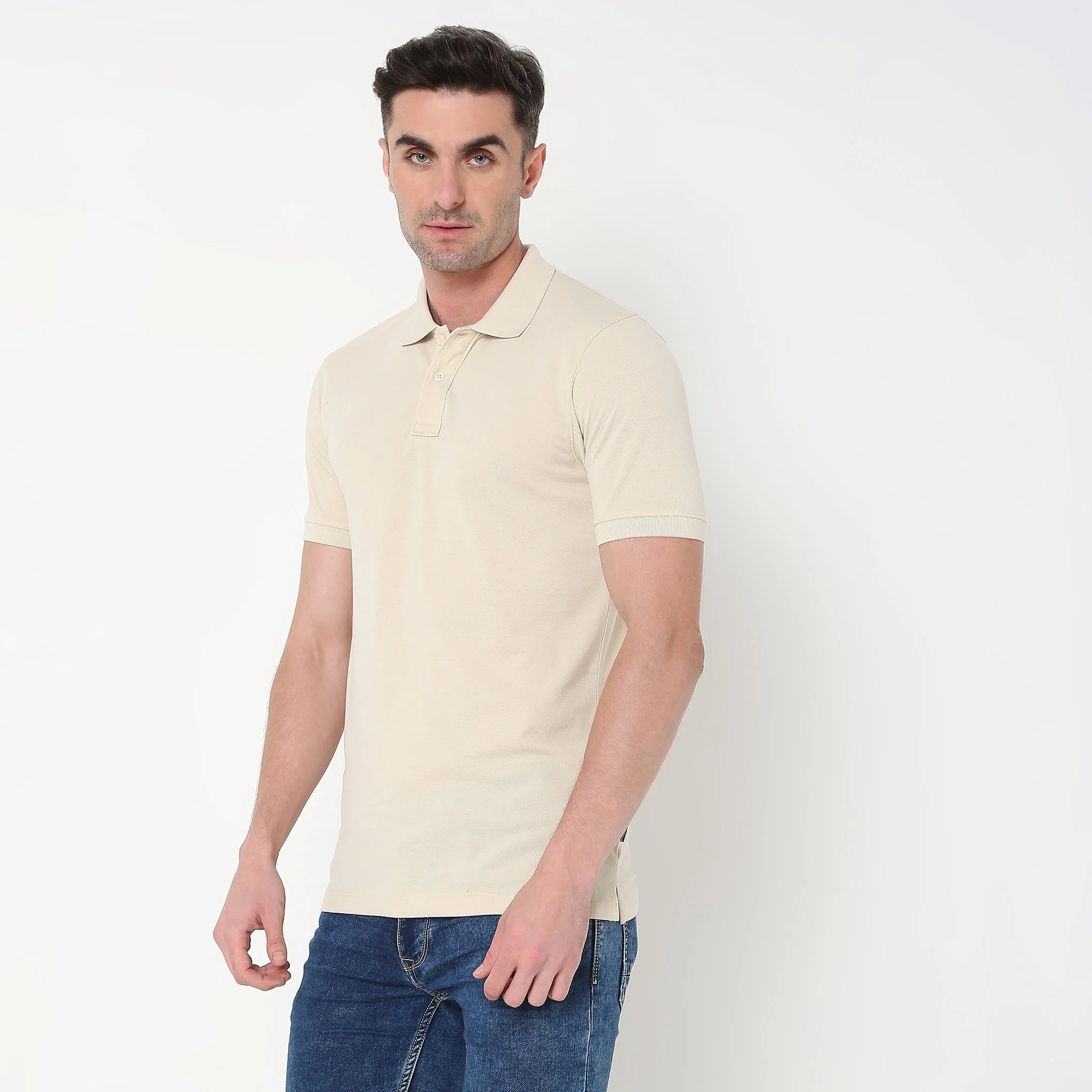 Double Dyed Polo™ T-Shirt With Anti-Curl Collar Pique Knit - Image 80