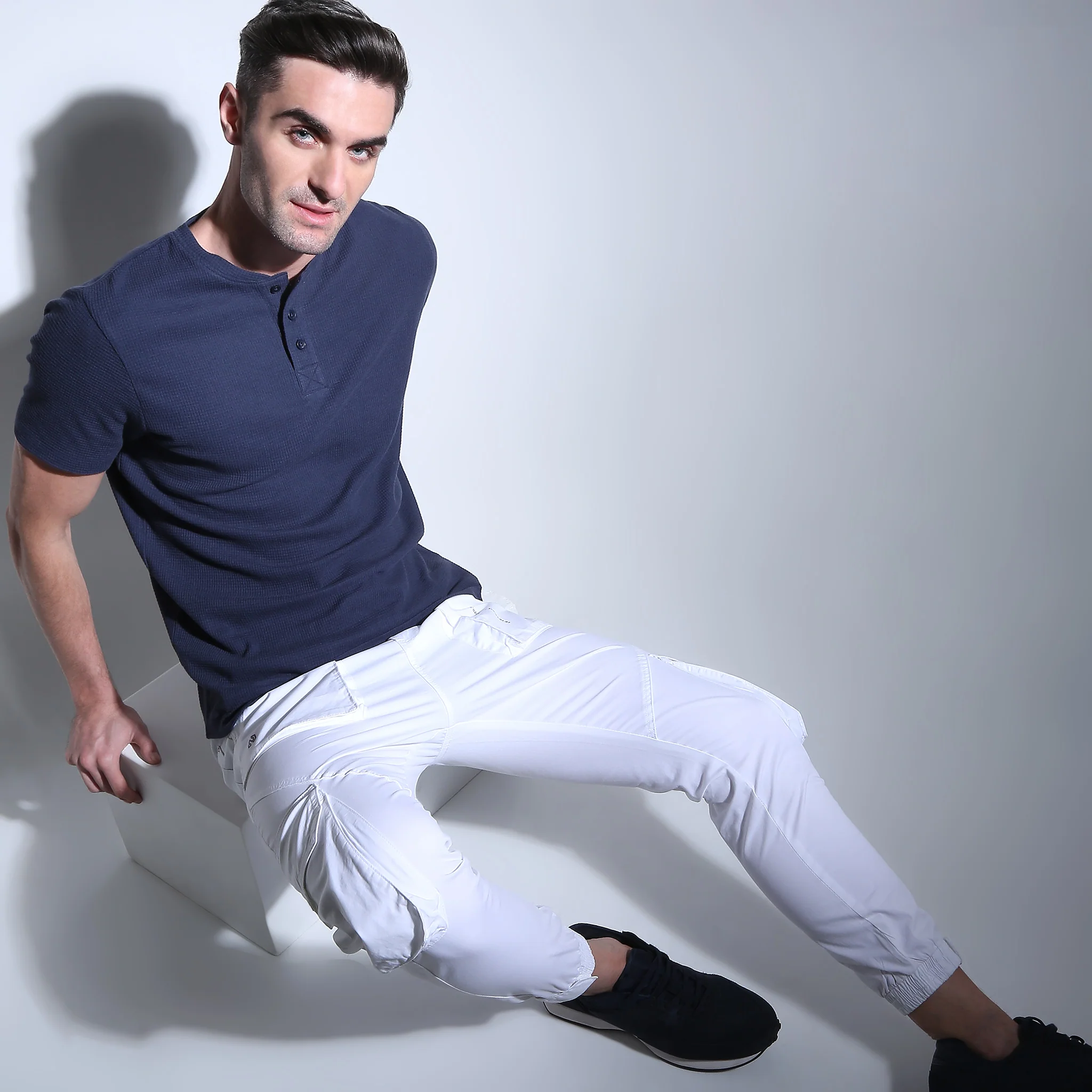 Lumberjack™ Henley in Micro Waffle Structured Fabric - Warm Feeling for Comfort Regular Solid Sweat Tee - Image 25