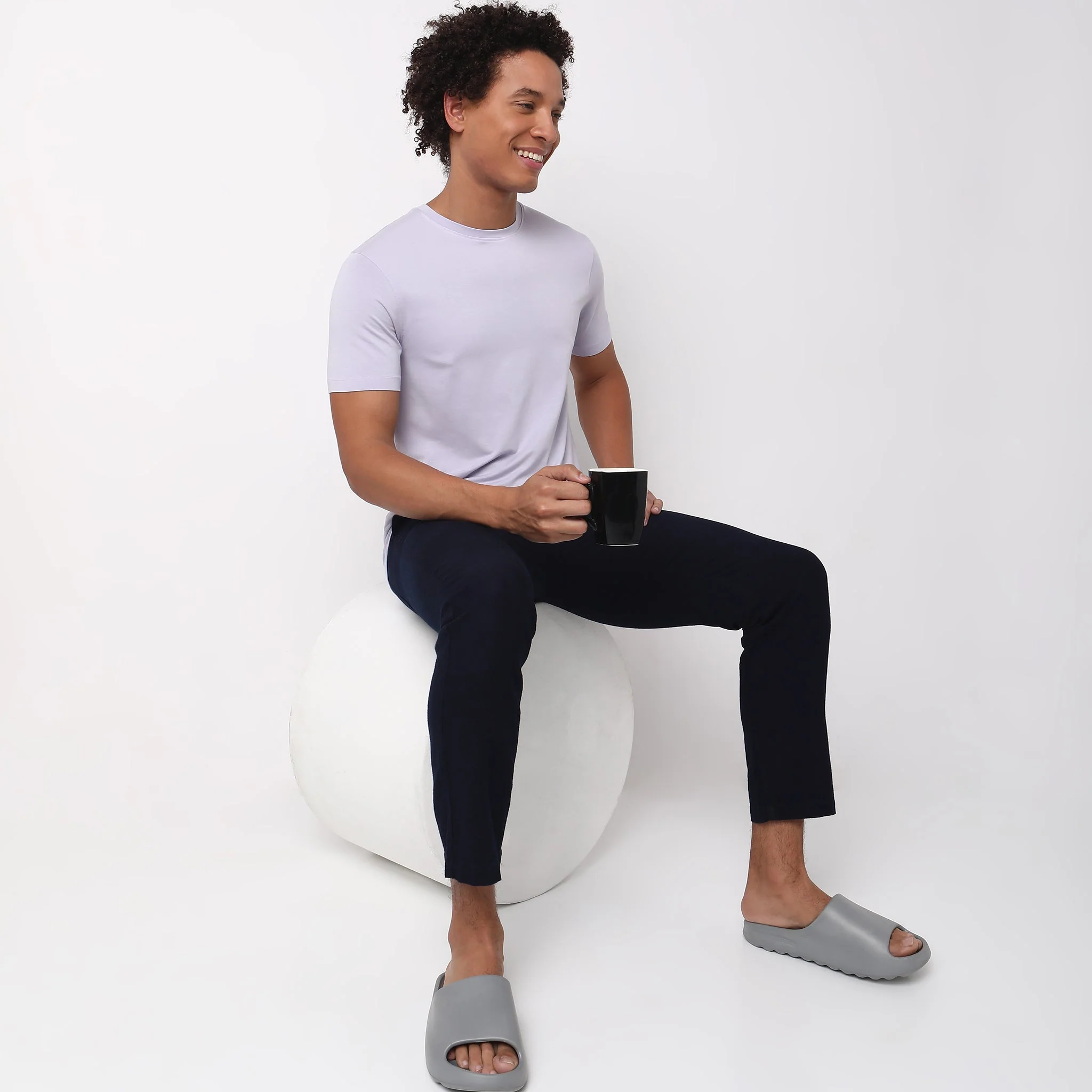 All Day Snug™ - Fine Modal Cotton Luxruy Blend With Japanese Mobilon Comfort - Knitted Solid Lounge T-Shirt - Image 11