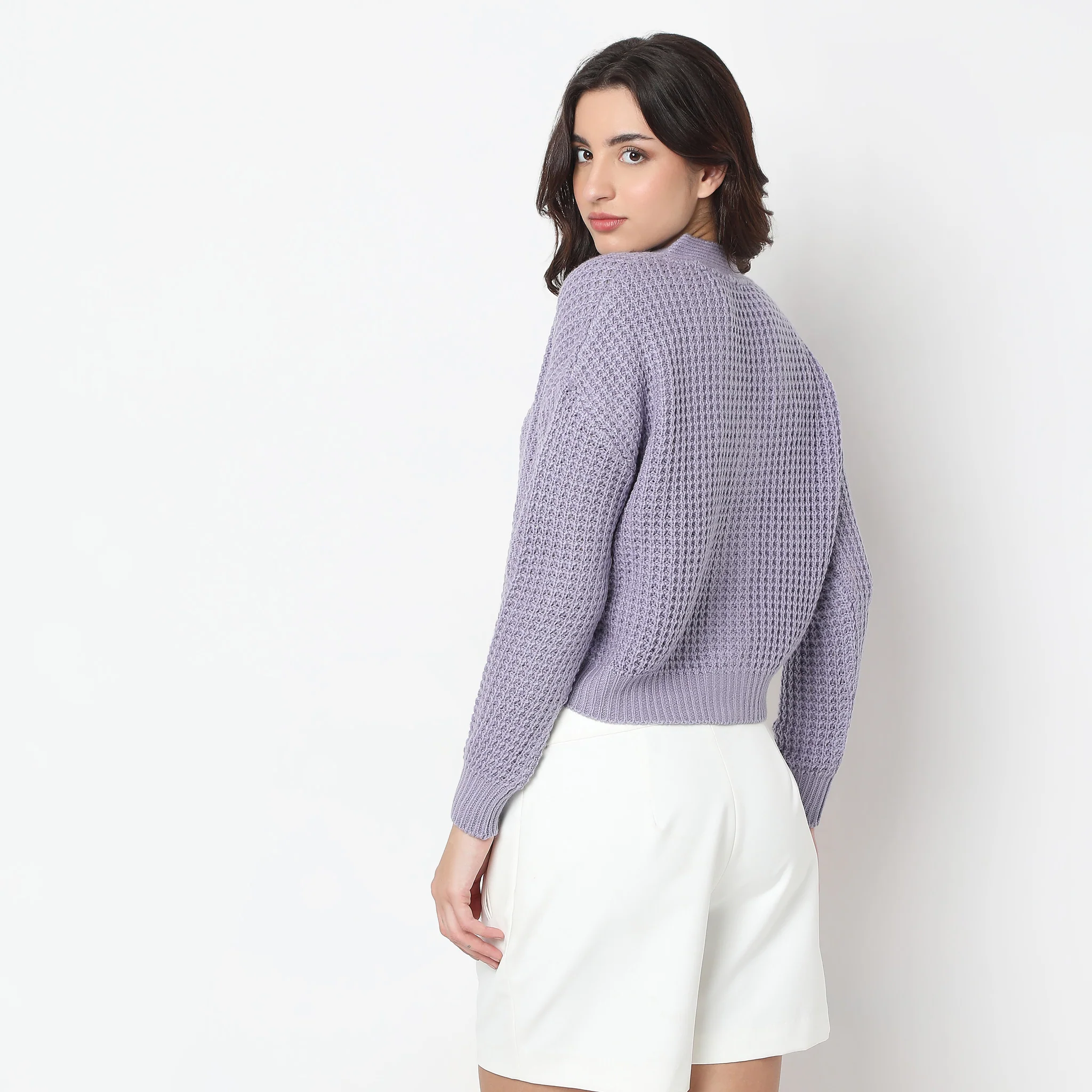 Full Sleeve V-Neck Knit Cardigan - Image 3