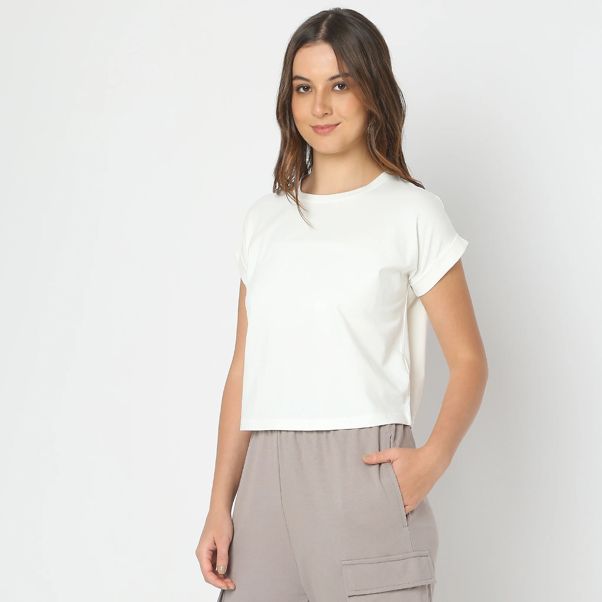 Regular Fit Solid T-Shirt - Image 10