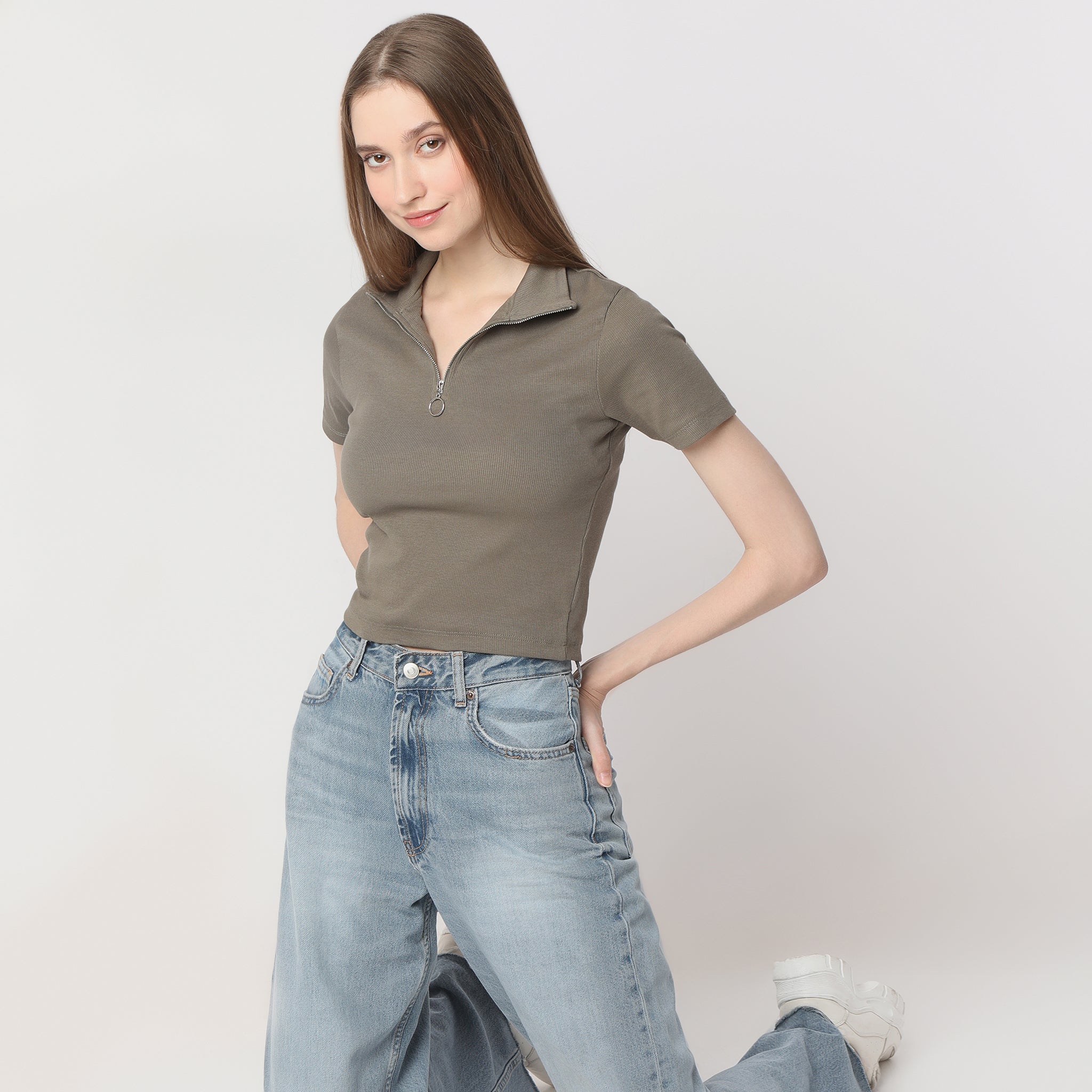 Regular Fit Solid T-Shirt - Image 17