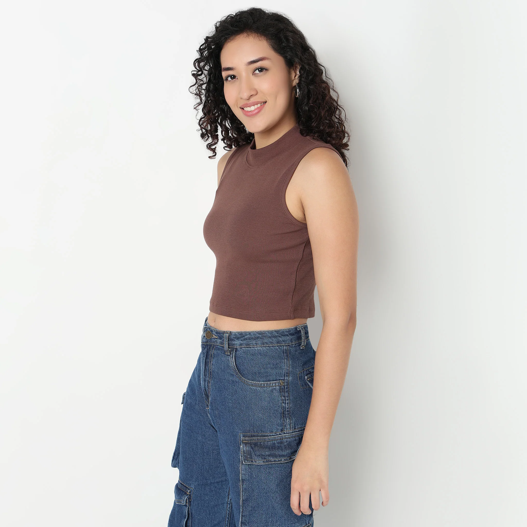 Betty Mock Neck Tank Top - Image 15