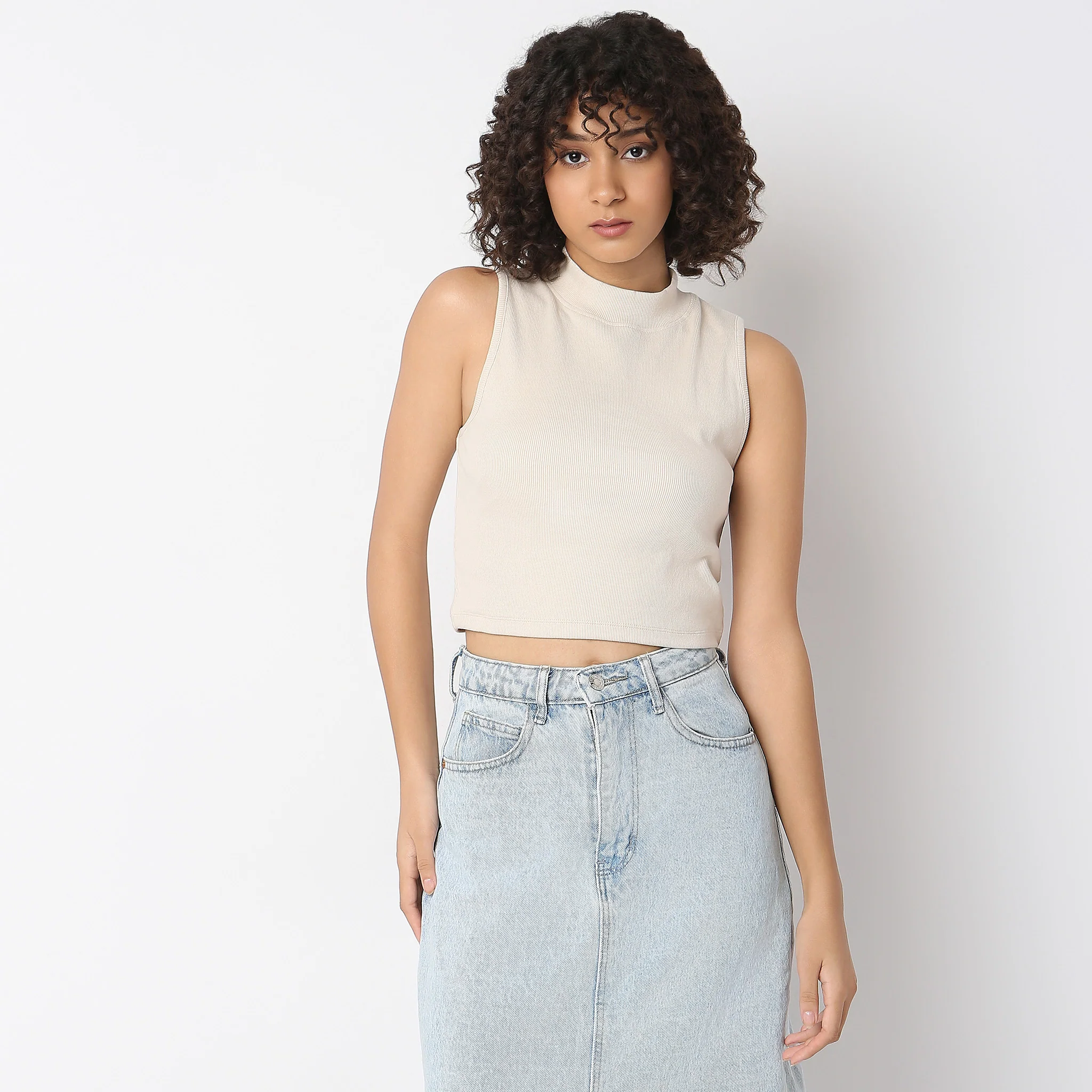 Betty Mock Neck Tank Top - Image 2