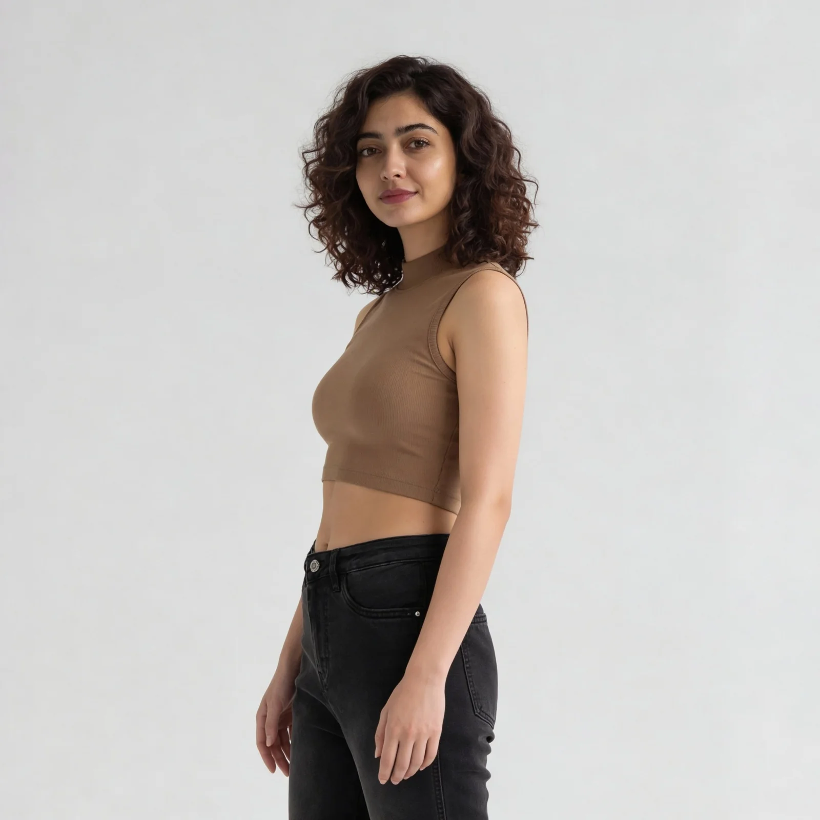 Betty Mock Neck Tank Top - Image 25