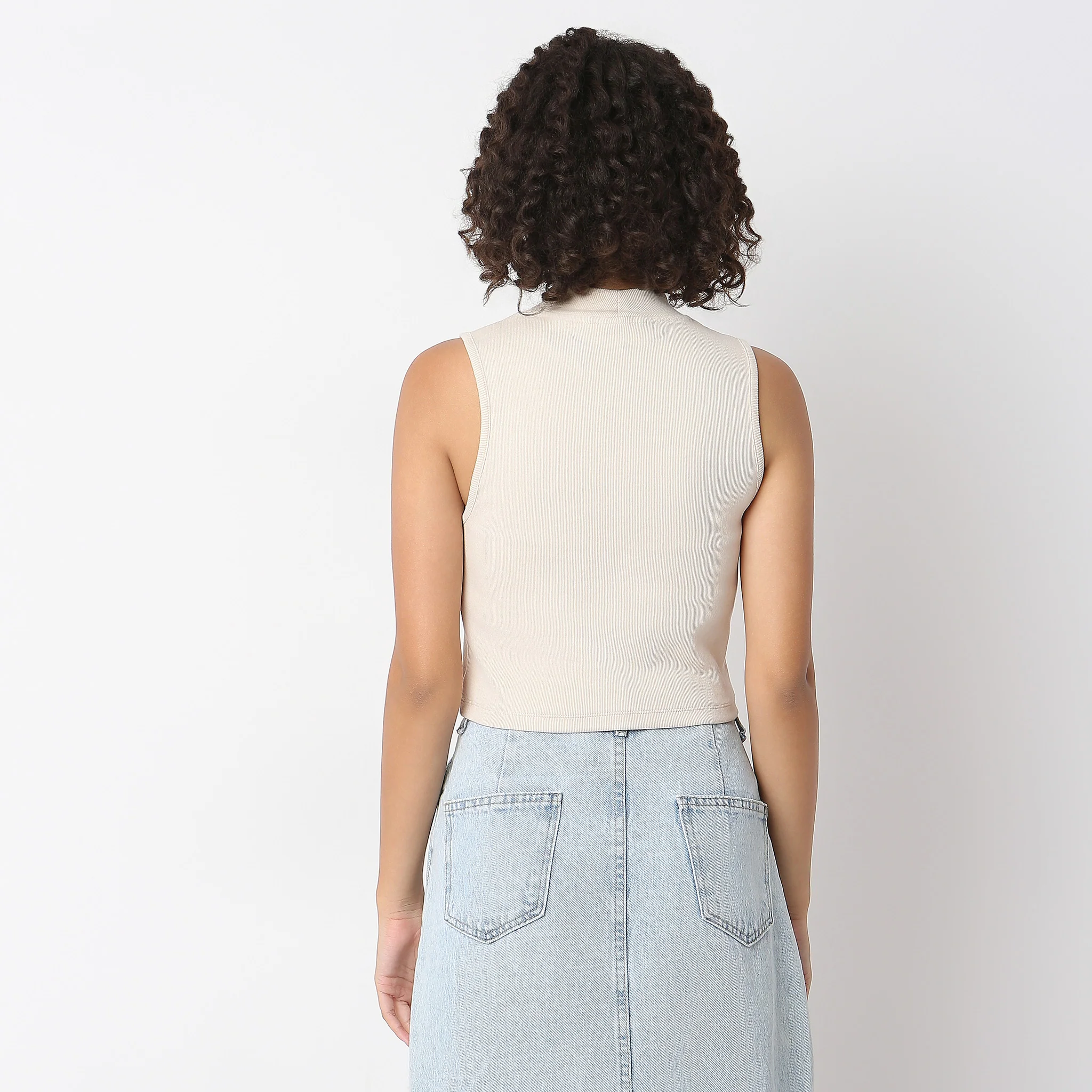 Betty Mock Neck Tank Top - Image 3