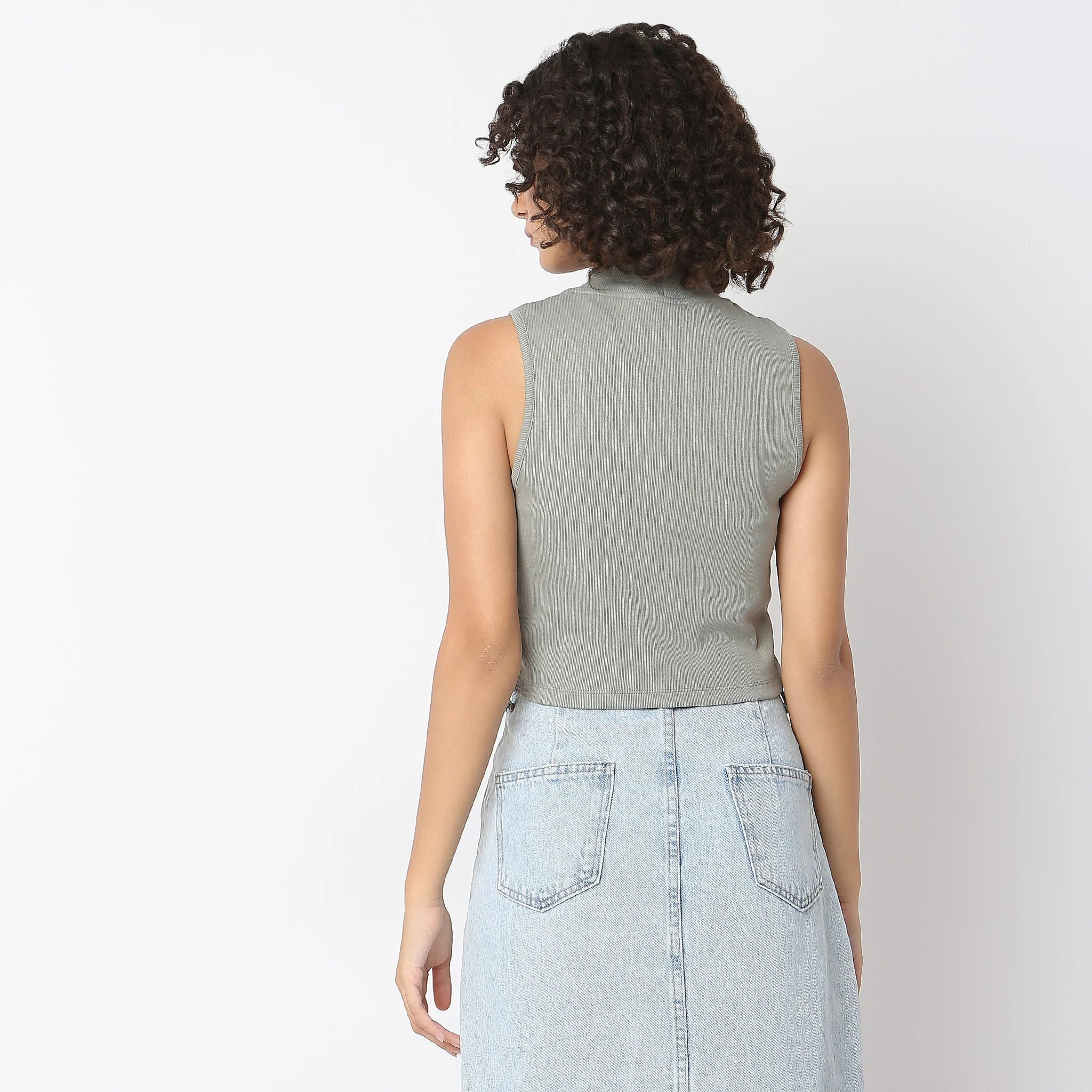 Betty Mock Neck Tank Top - Image 8