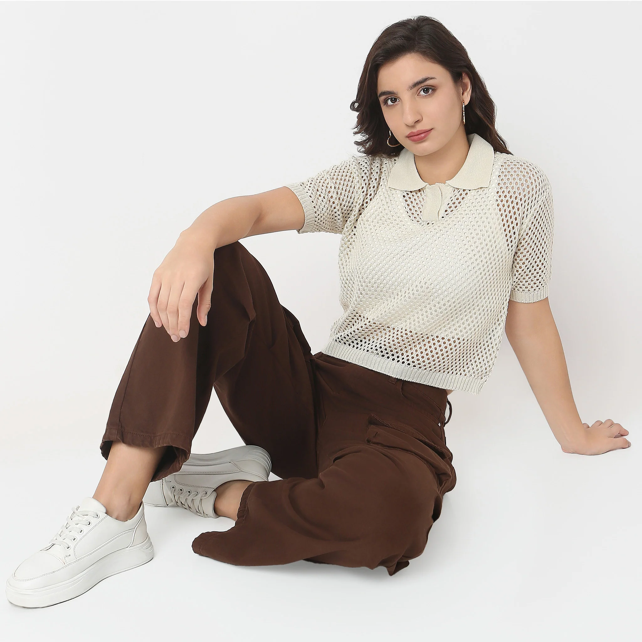 Knitted Solid T-Shirt - Image 2