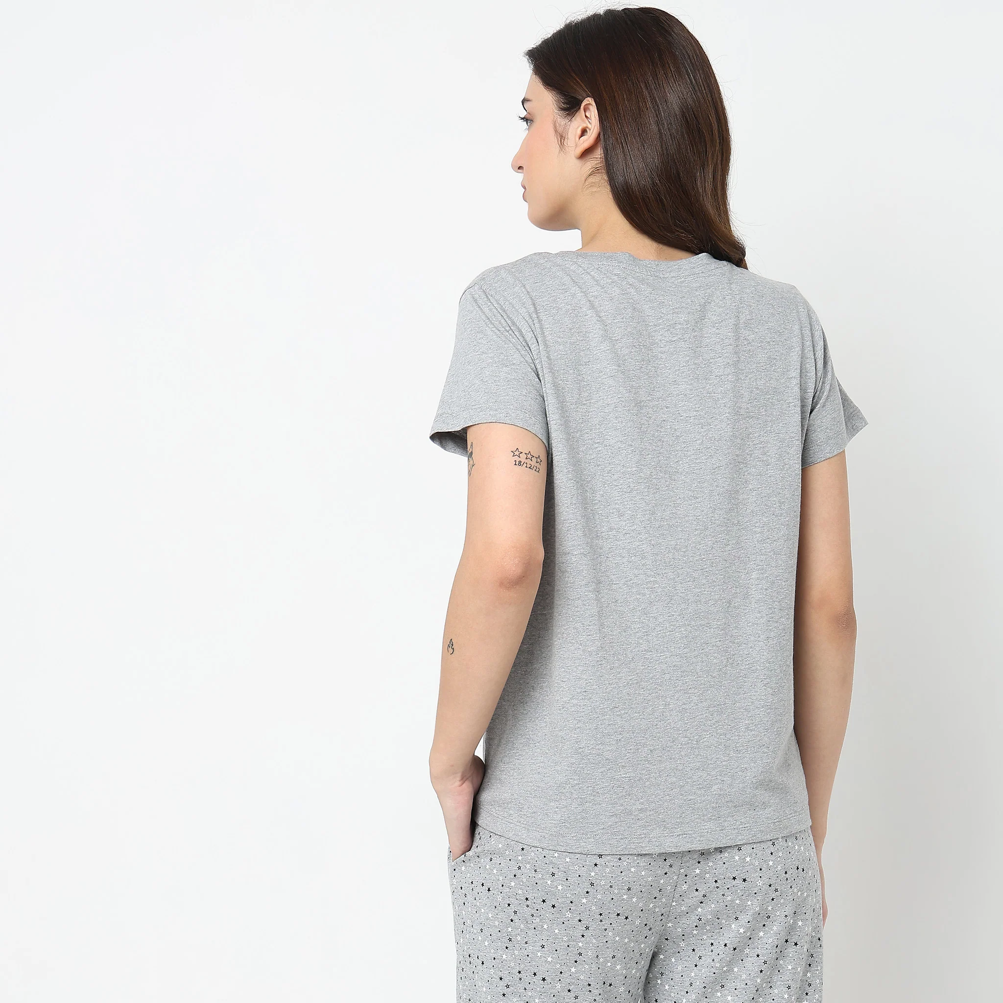 Knitted Solid Lounge Top - Image 3