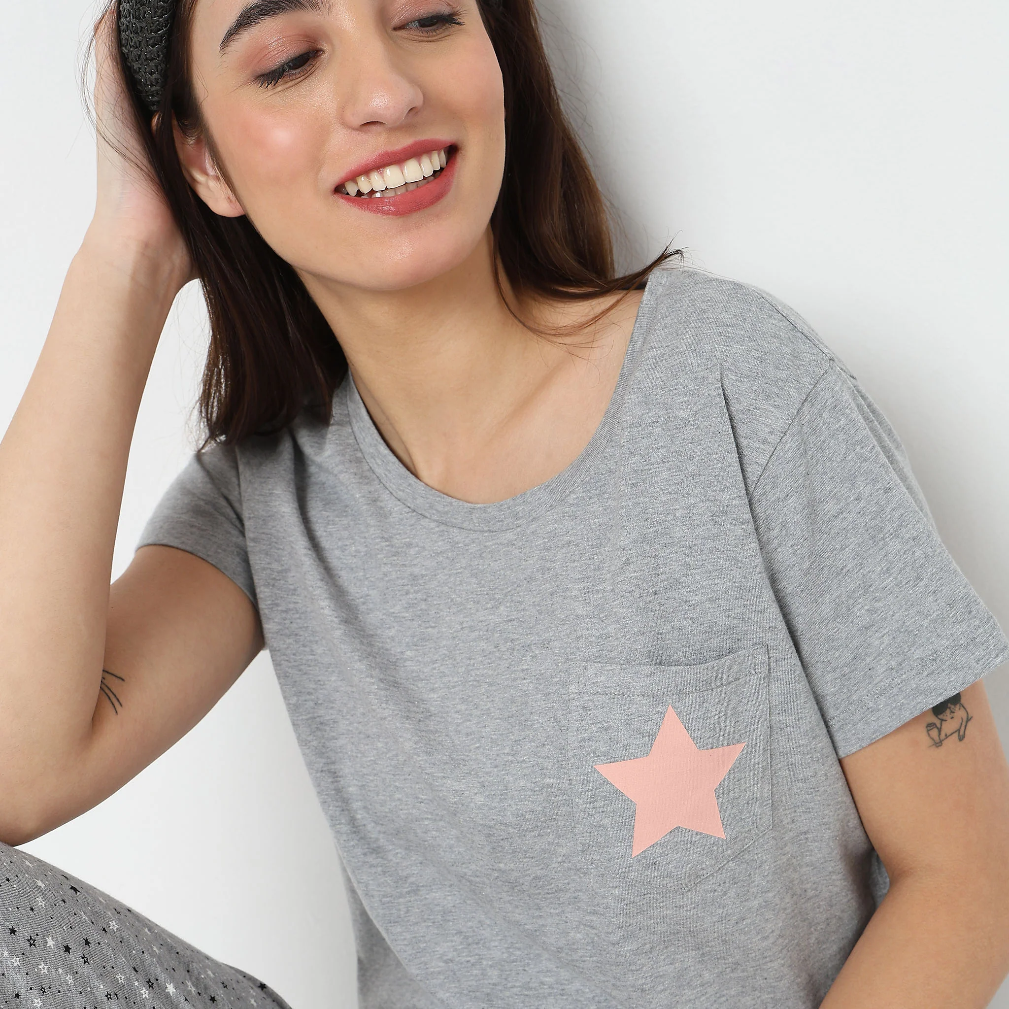 Knitted Solid Lounge Top - Image 4