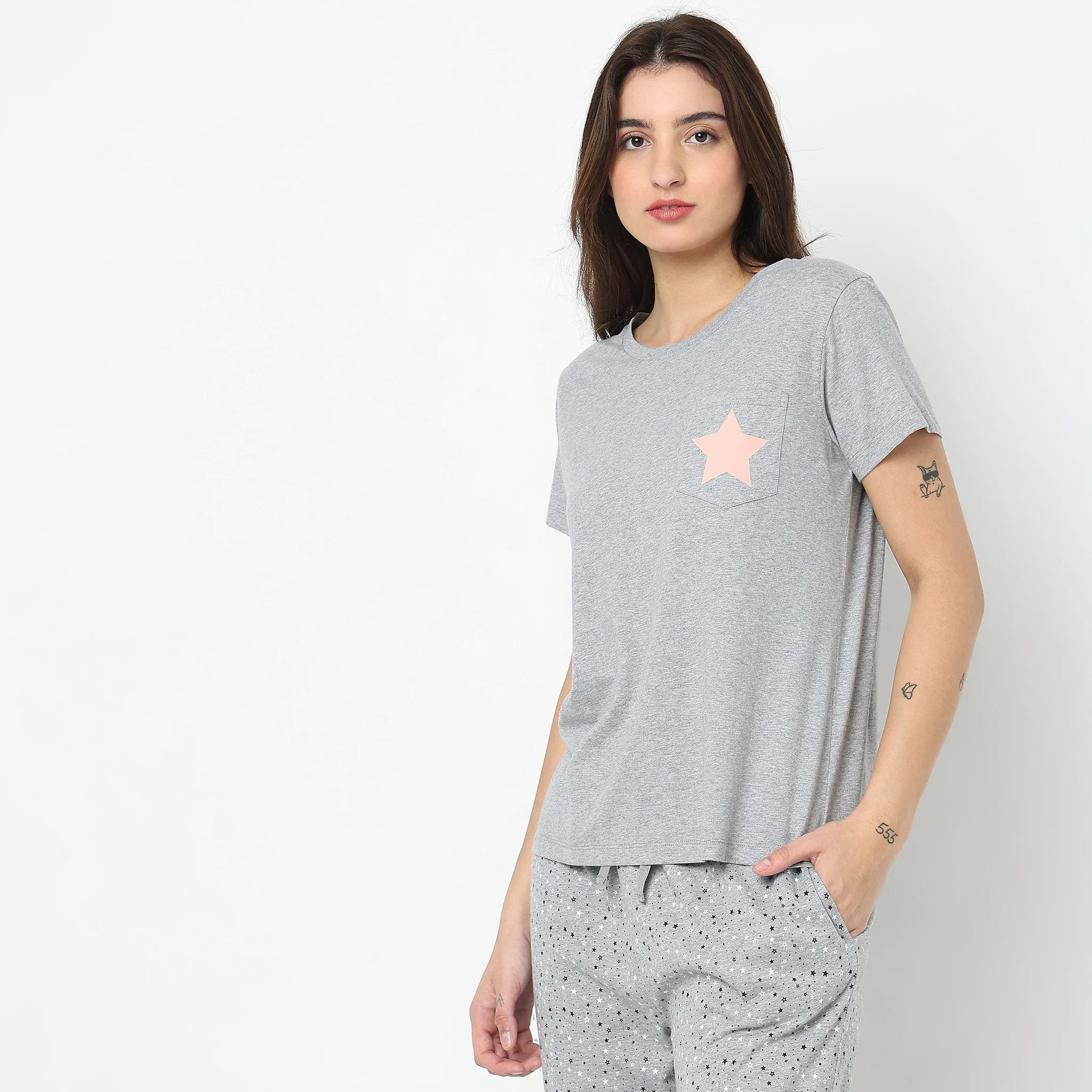 Knitted Solid Lounge Top - Image 5