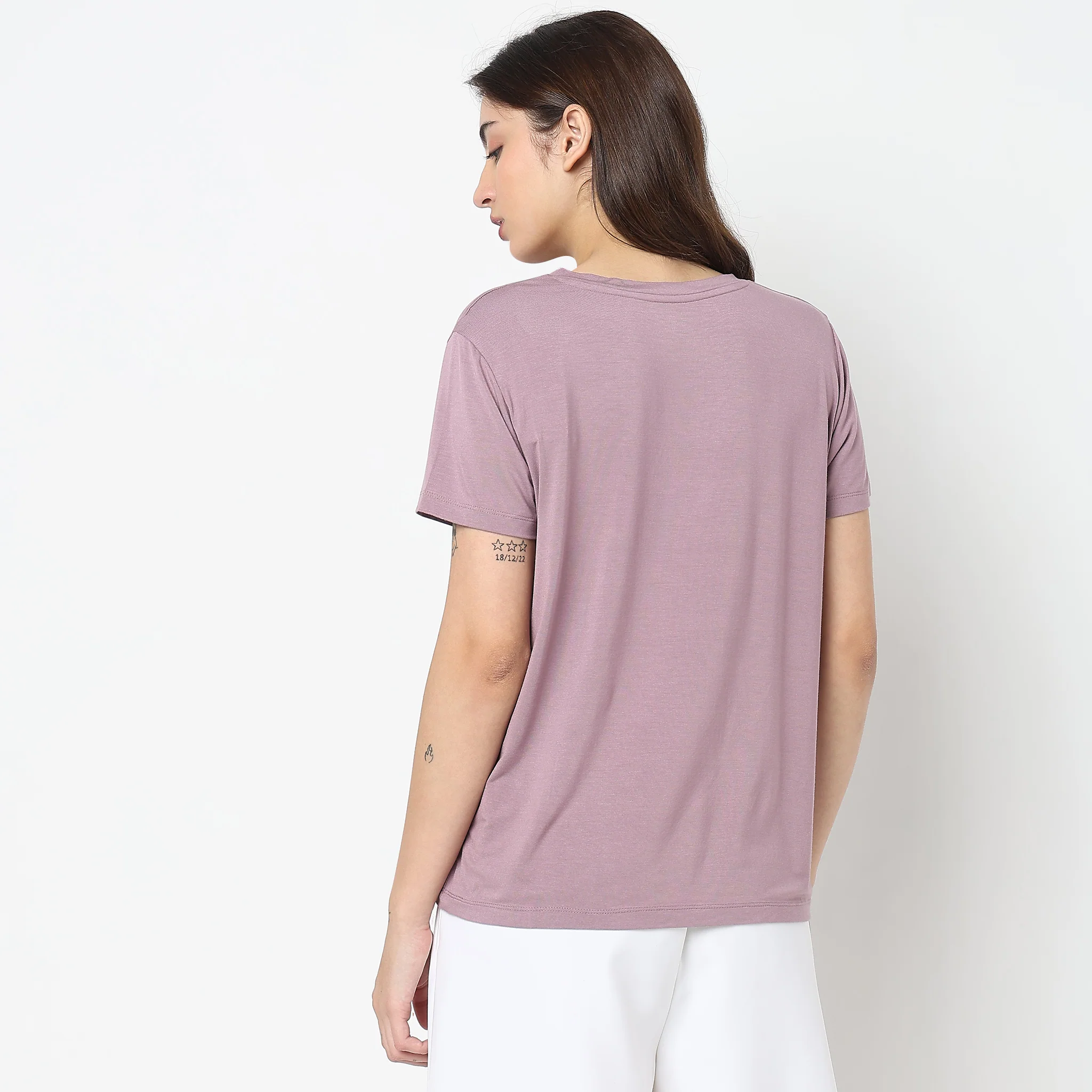 Knitted Solid Lounge Top - Image 3