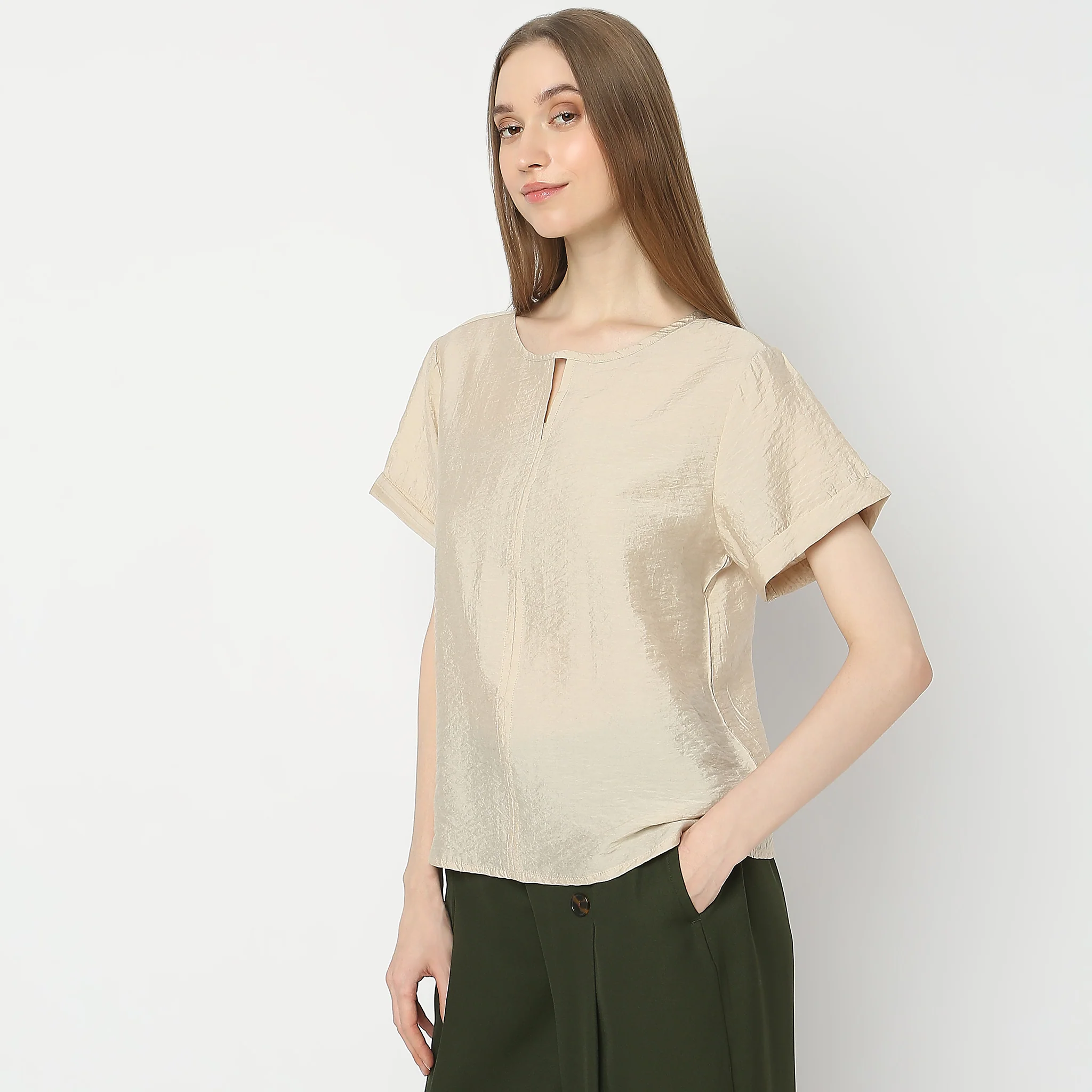 Regular Fit Solid Top - Image 5