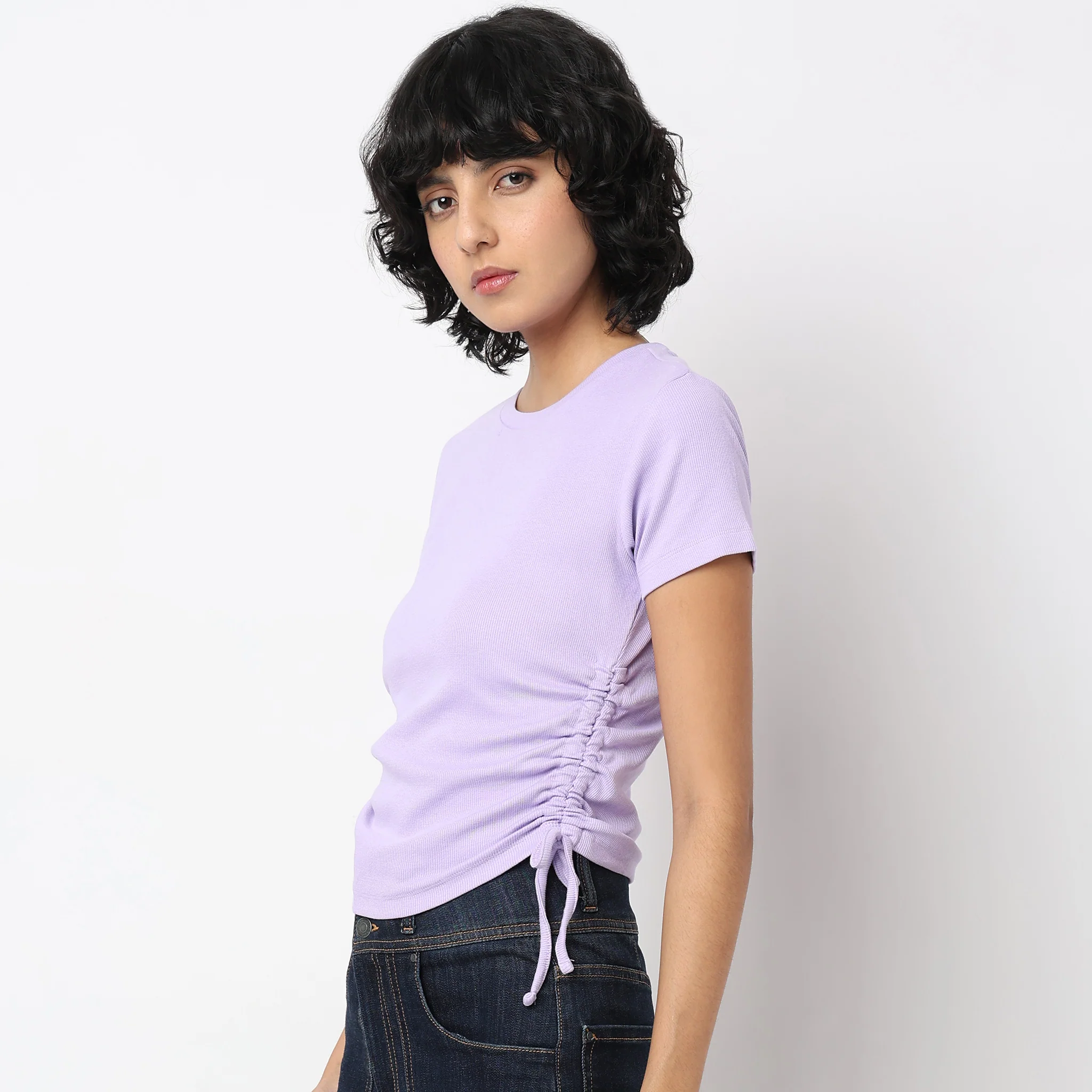 Regular Fit Solid Crop Top - Image 10