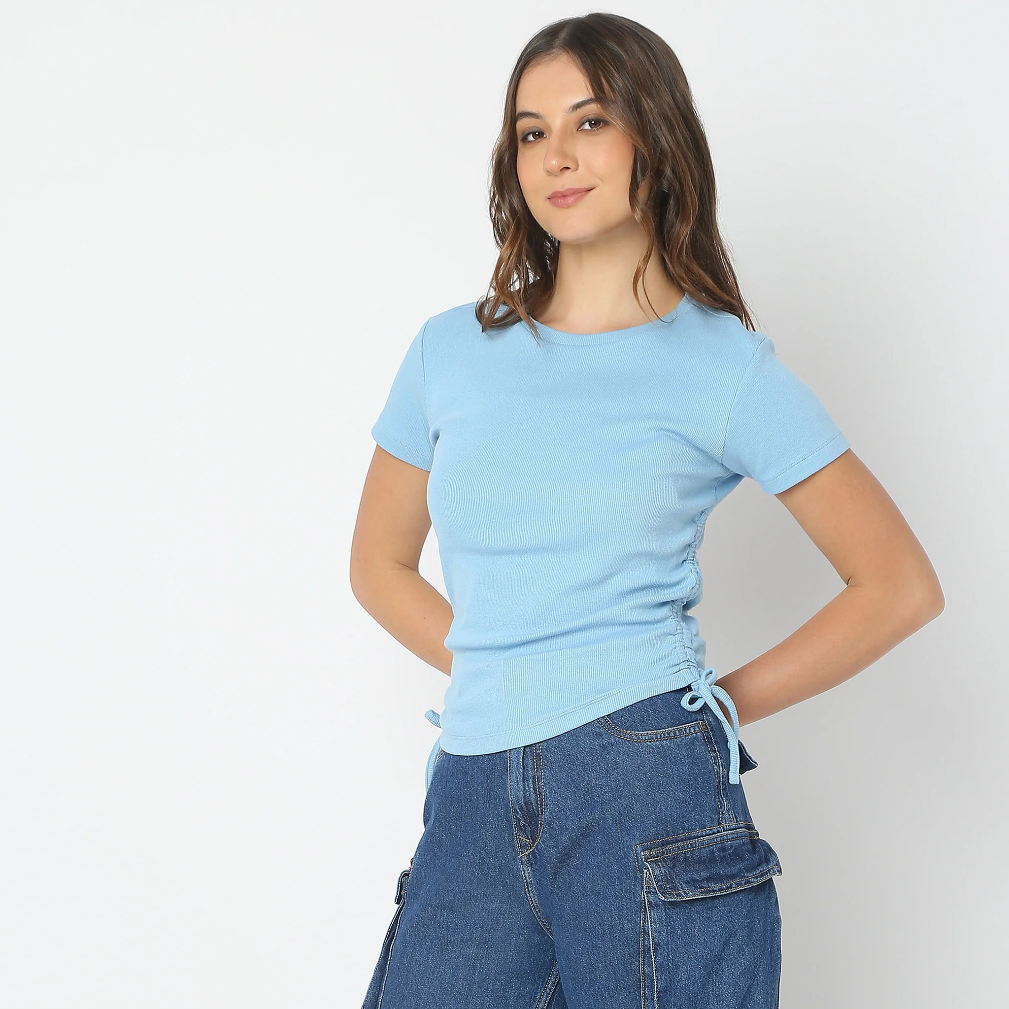Regular Fit Solid Crop Top - Image 15