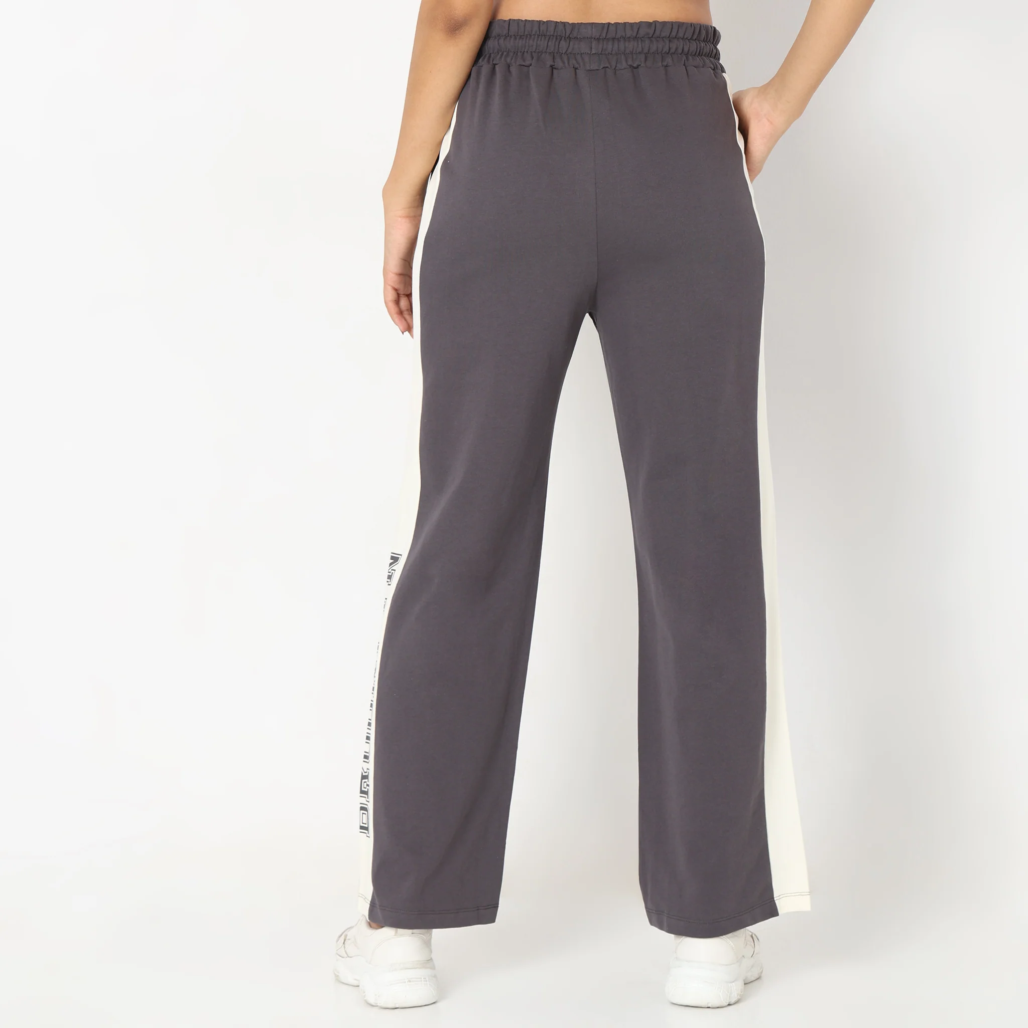 Regular Fit Solid Trackpants - Image 3