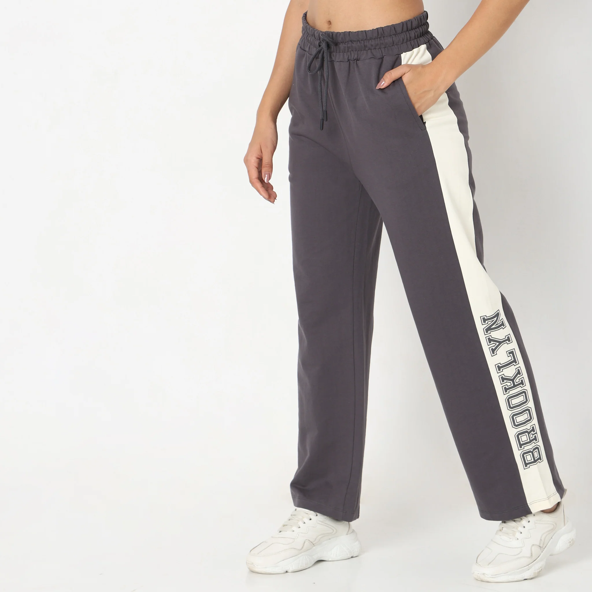 Regular Fit Solid Trackpants - Image 6