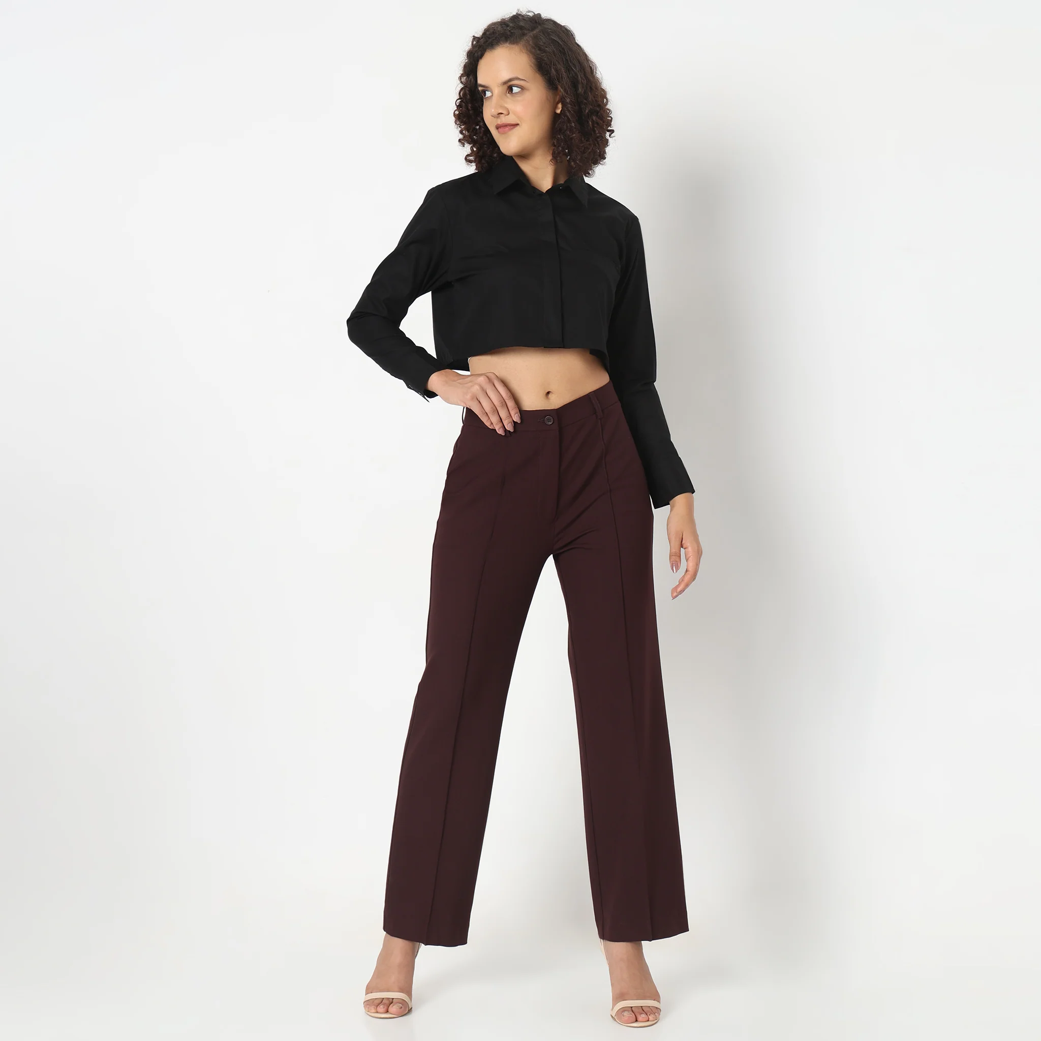 Regular Fit Solid Trousers - Image 11