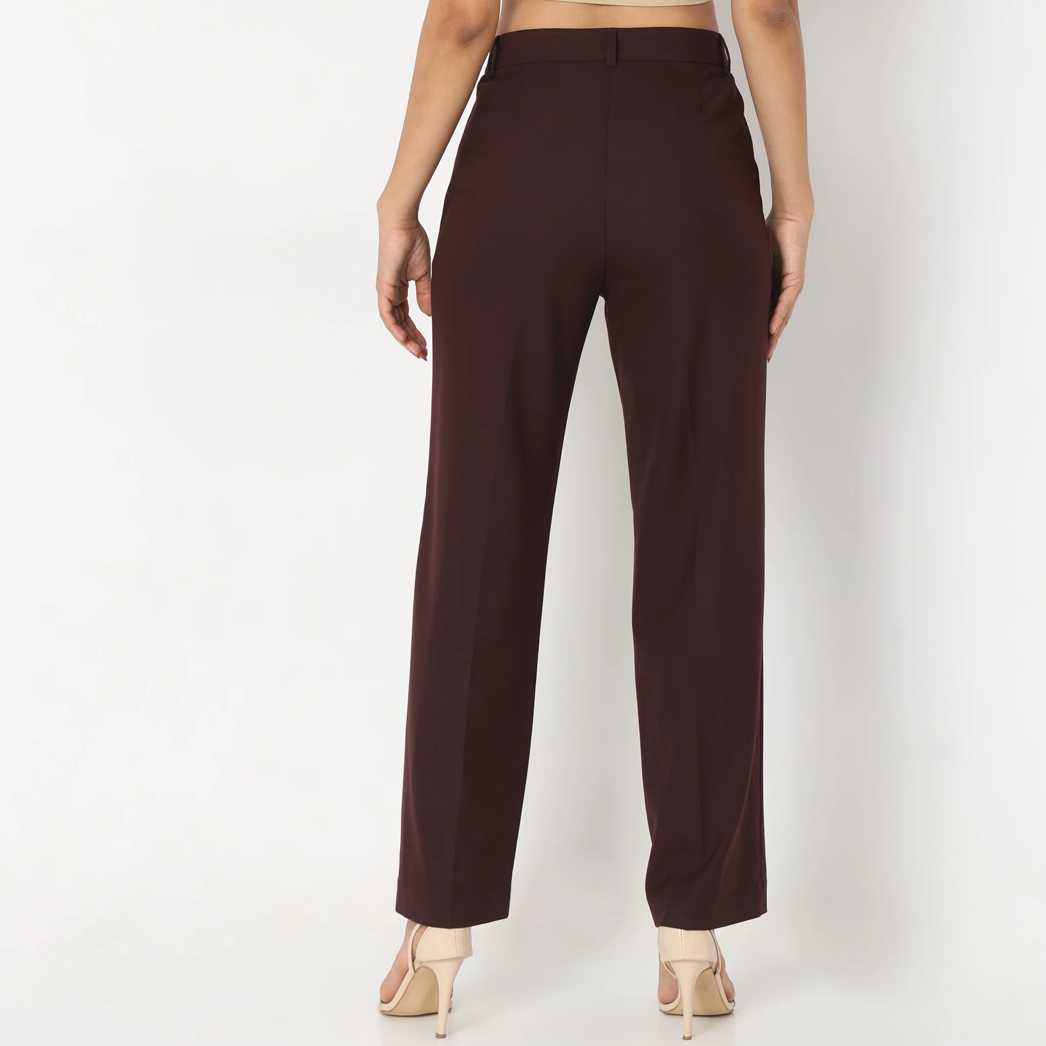 Regular Fit Solid Trousers - Image 13