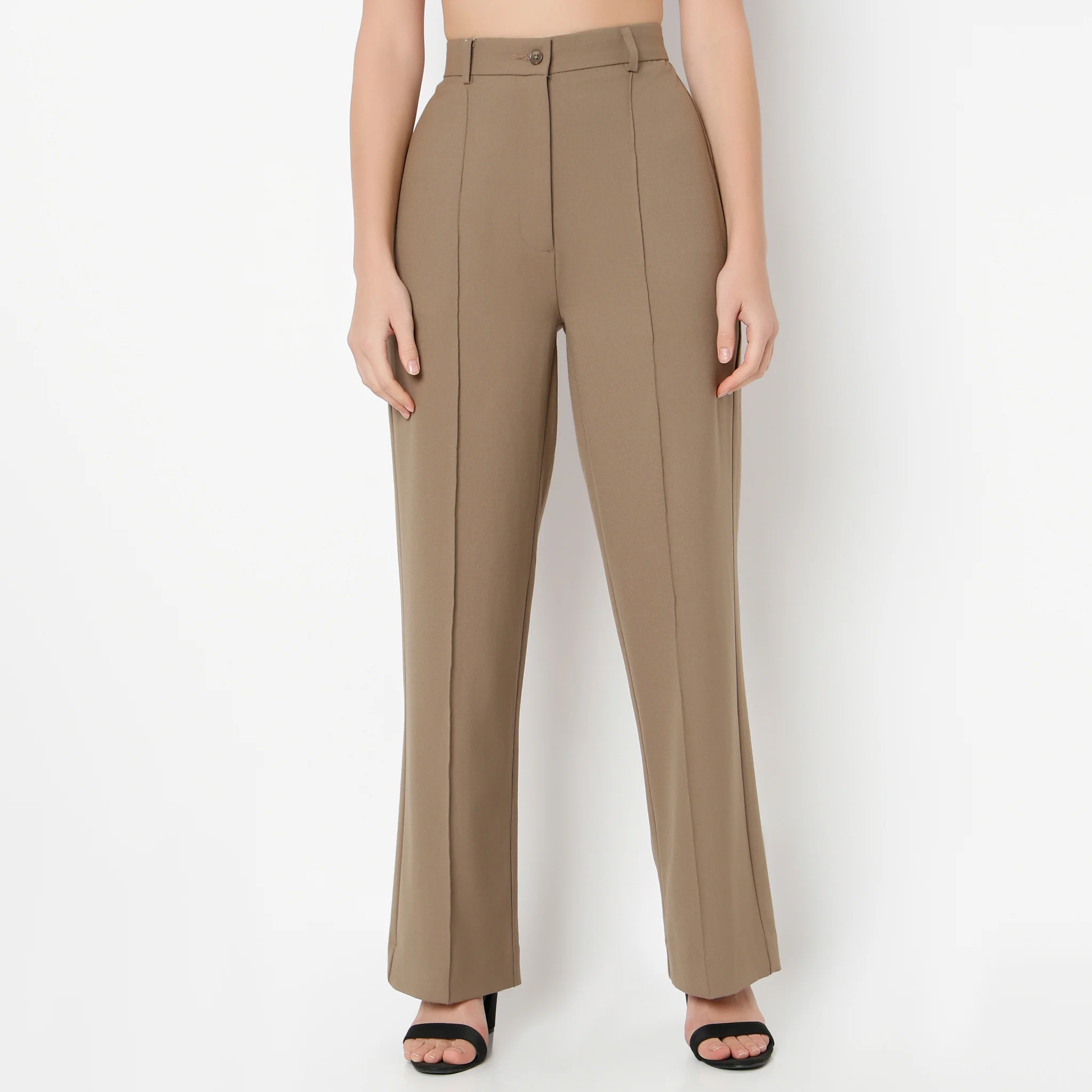 Regular Fit Solid Trousers - Image 17